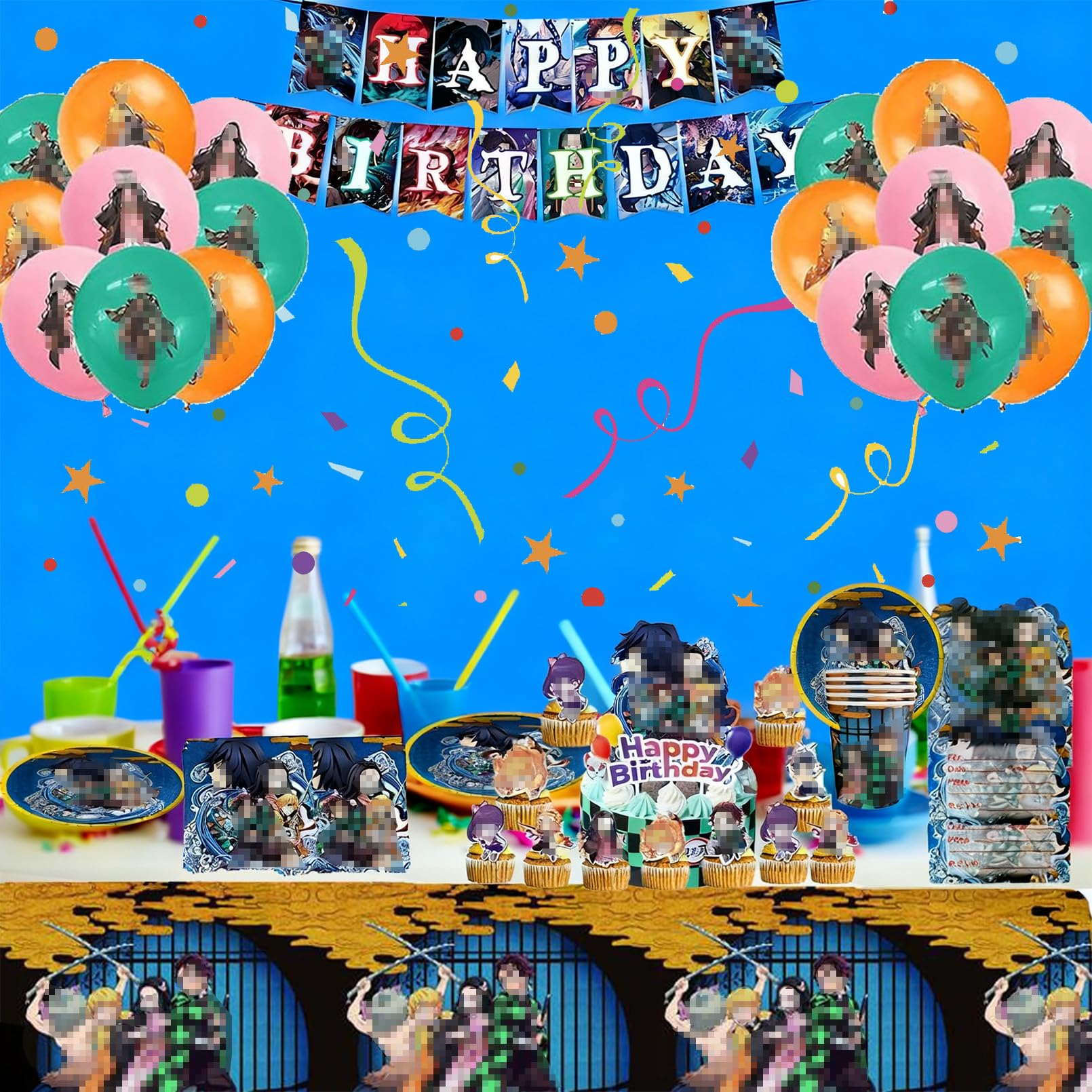 YGCHEN Monster Truck Partygeschirr Rennwagen Geschirr Kindergeburtstag