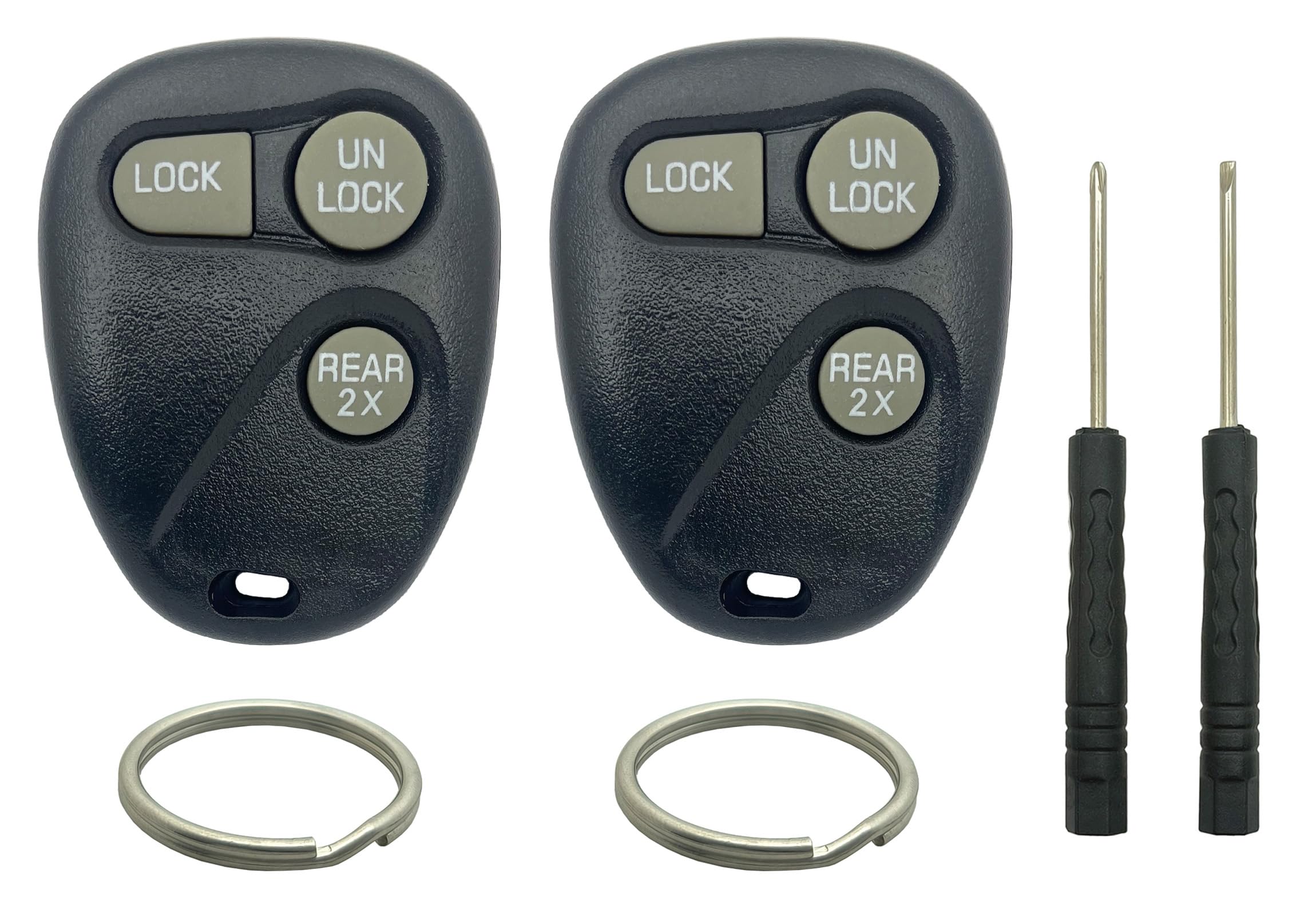 Guscio di ricambio per chiave elettronica, compatibile con Chevy Suburban Tahoe Lumina Camaro Monte Carlo/GMC Yukon Safari/Buick Cadillac Oldsmobile Pontiac Keyless Entry Car Remote Cover (3 pulsanti