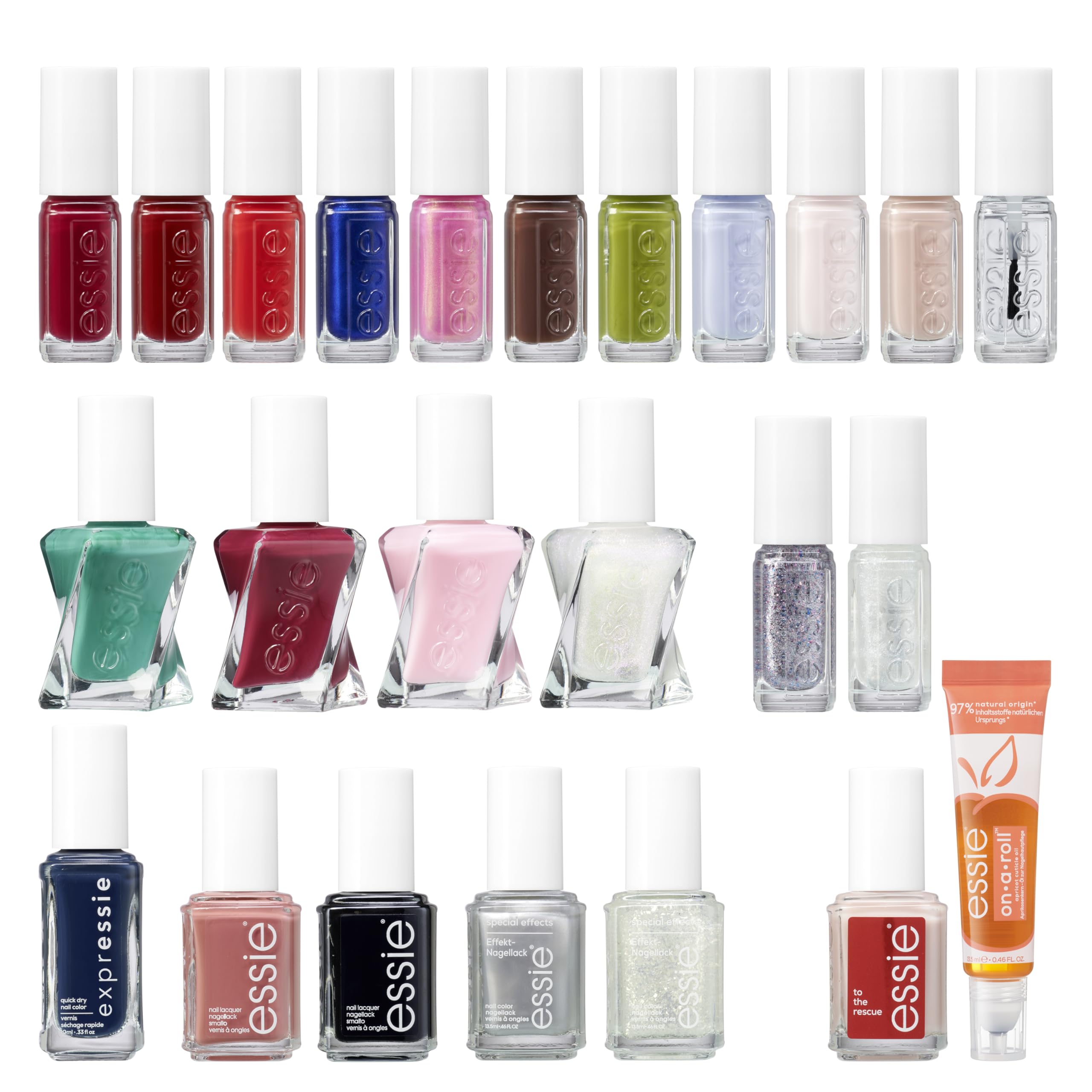 essie Adventskalender mit exklusiven Shades aus den USA, Nagellack und Nagelpflege, 24 Türchen