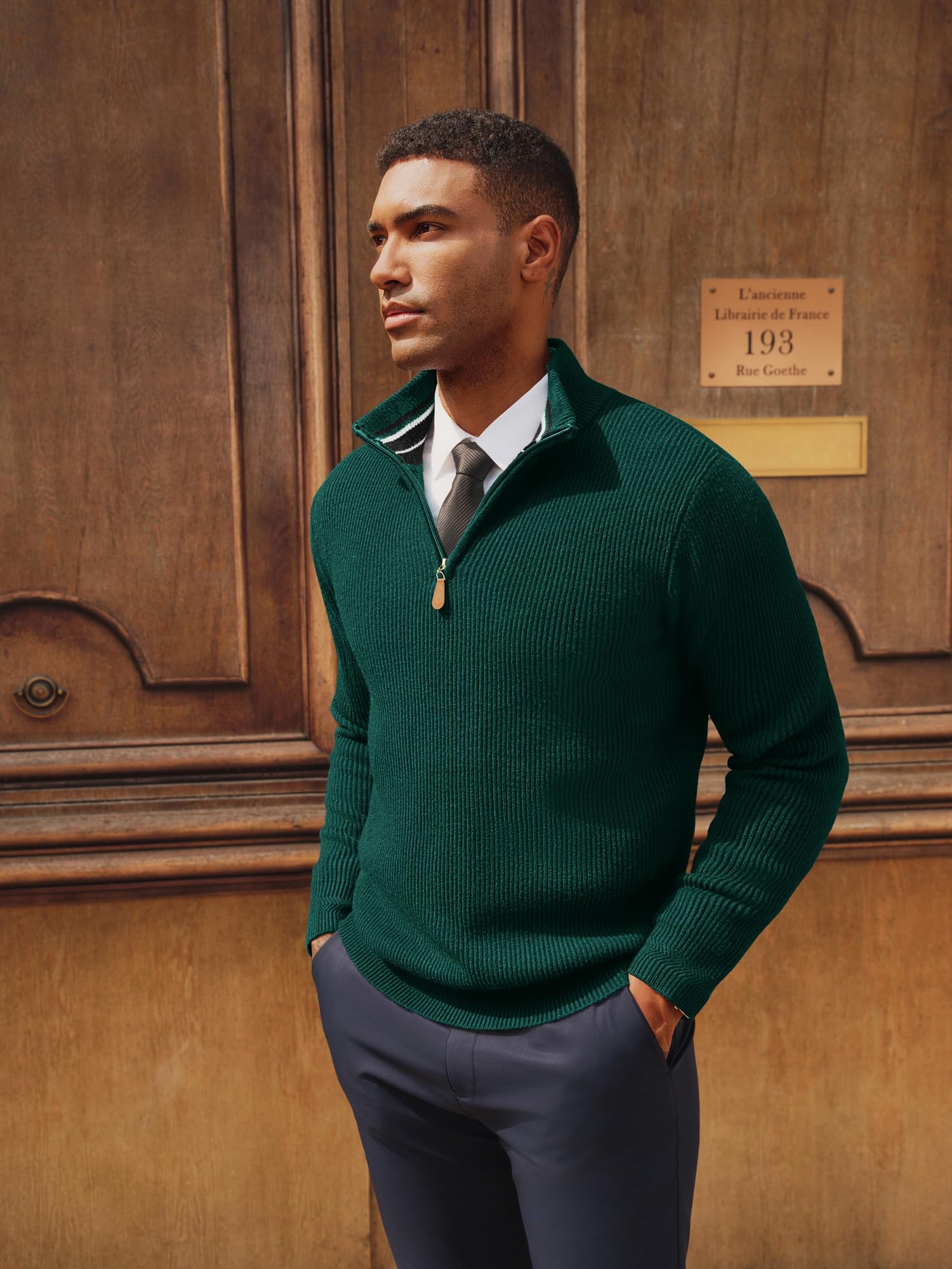 PJ PAUL JONES Pullover Herren 1/4 Zip Troyer Winter Strickpullover Sweater | Stehkragen,Half Zip Pullover,Pulli Arbeitspullover,Warm Langarmshirt
