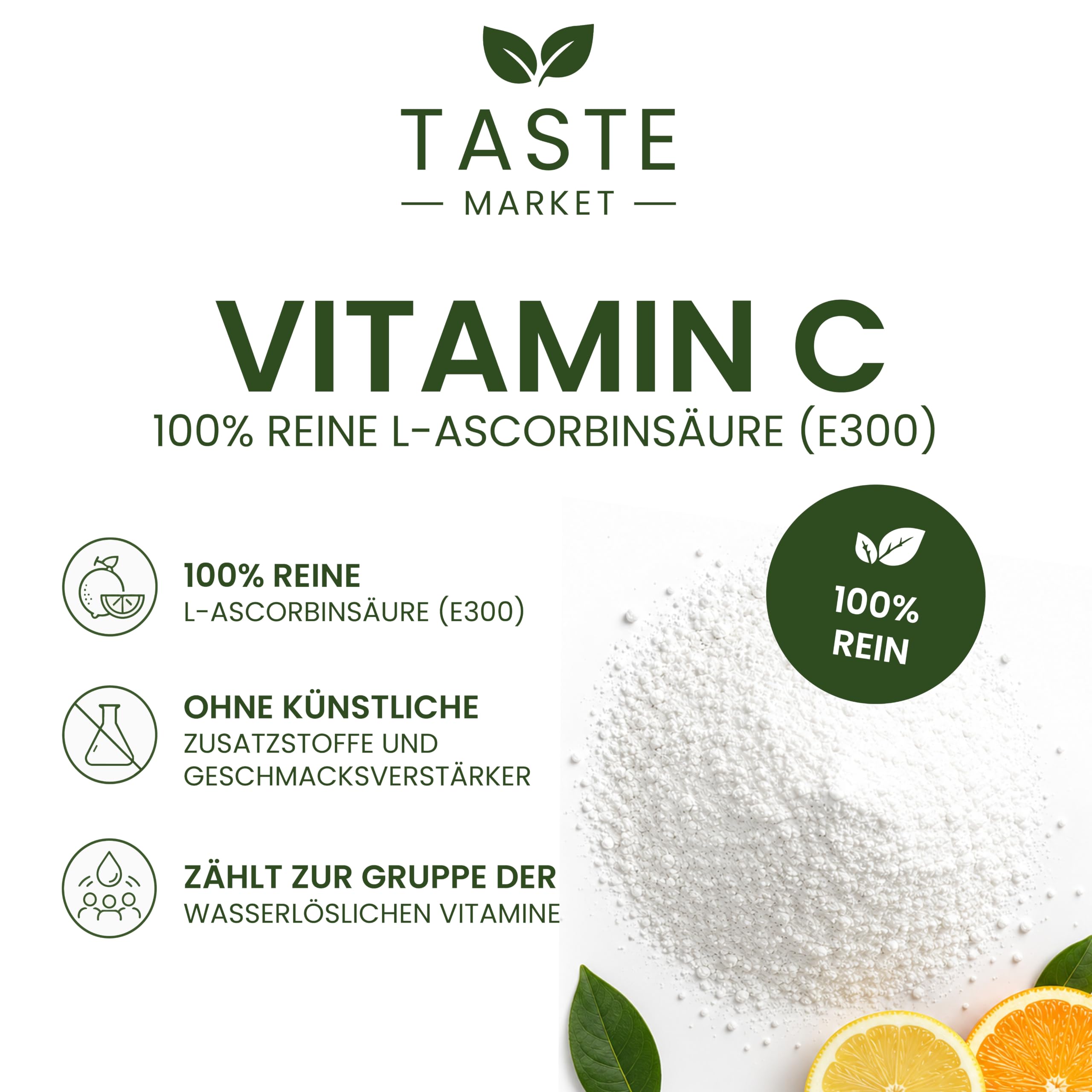 10 kg Vitamin C Pulver | L-Ascorbinsäure | 100% rein ohne künstliche Zusatzstoffe