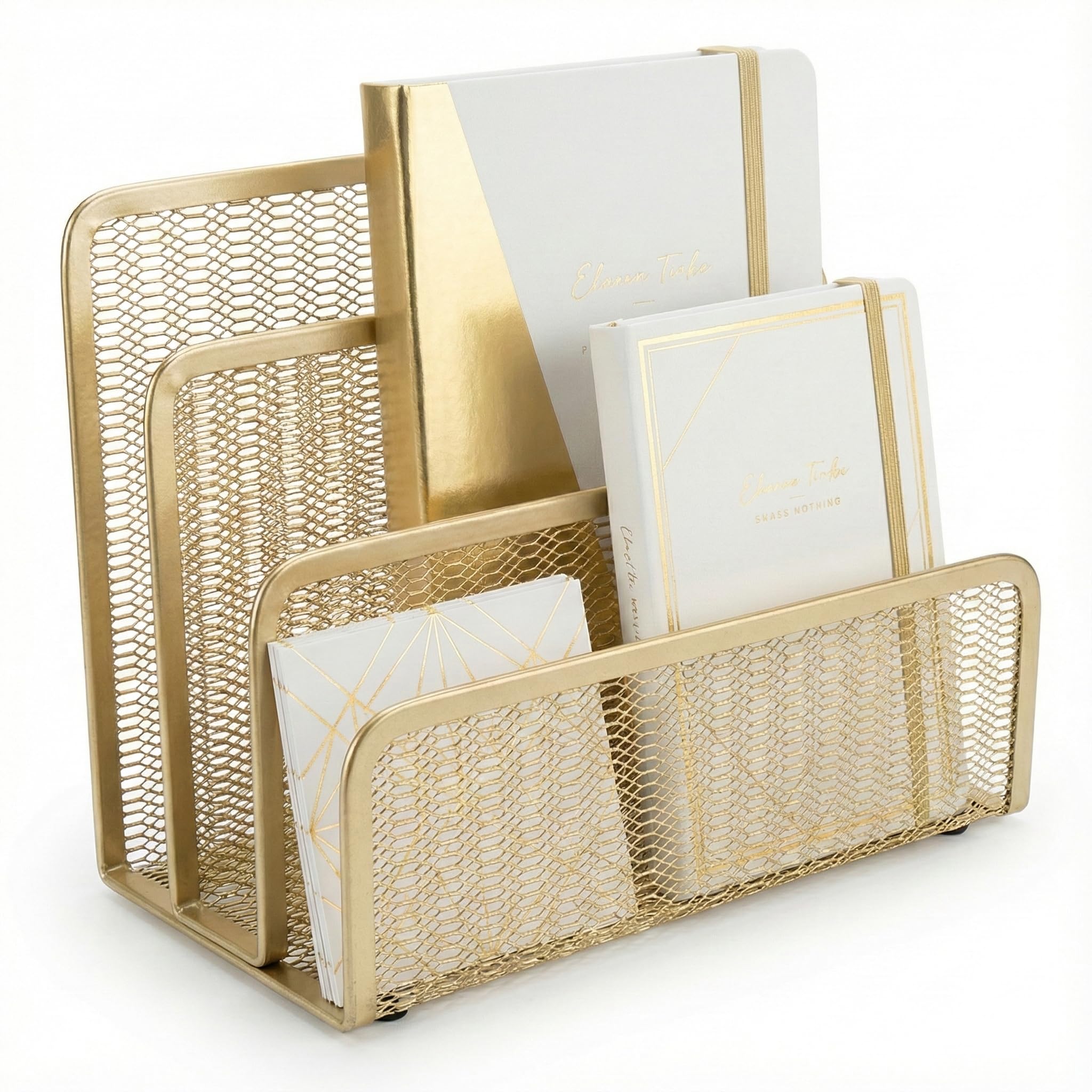 Amazon.com : BLU MONACO | Gold Metal Mesh Mail Sorter Organizer
