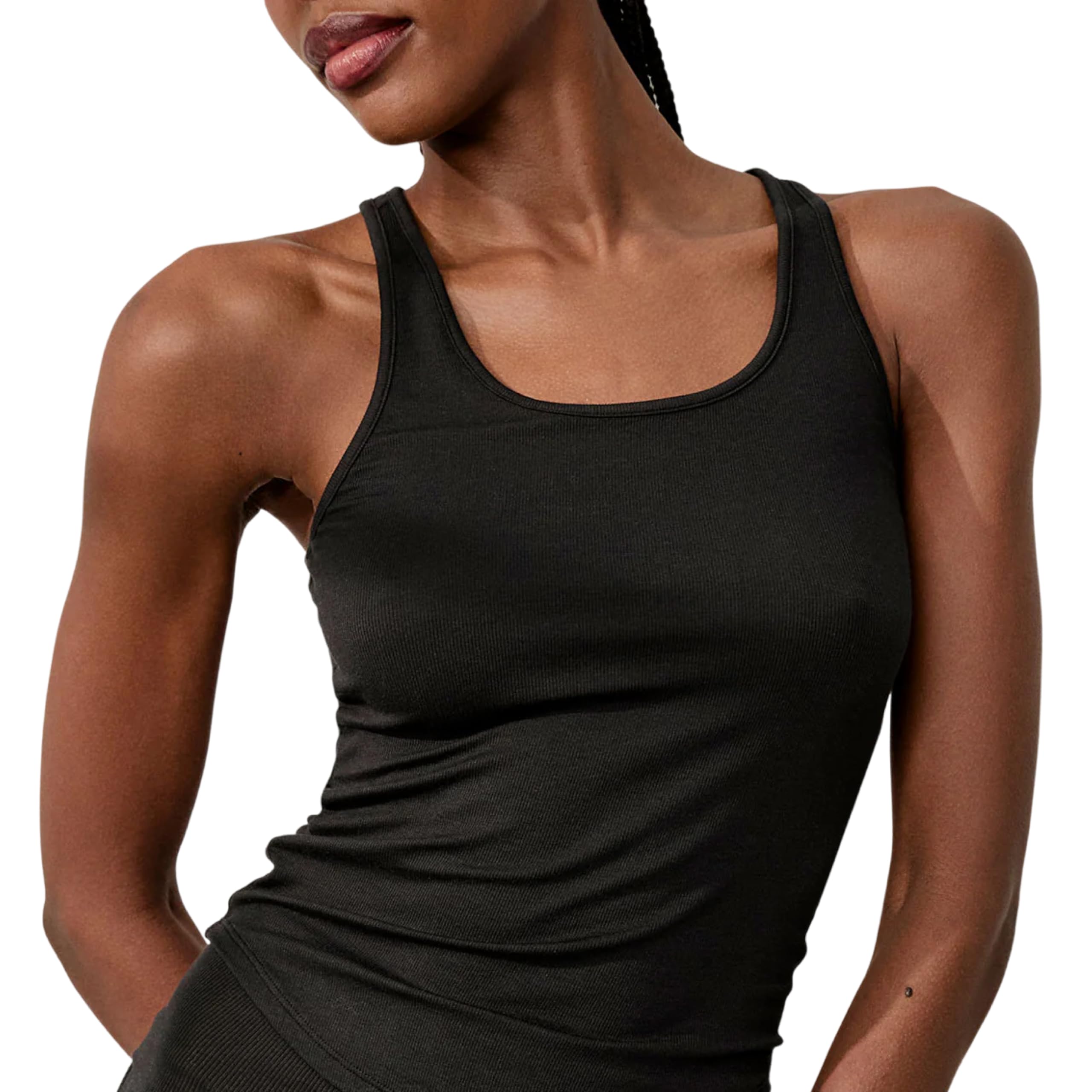 Modal Tank Tops for Women - Soft Modal Rib Knit Top - Stretch Layering Sleep Tank Tops for