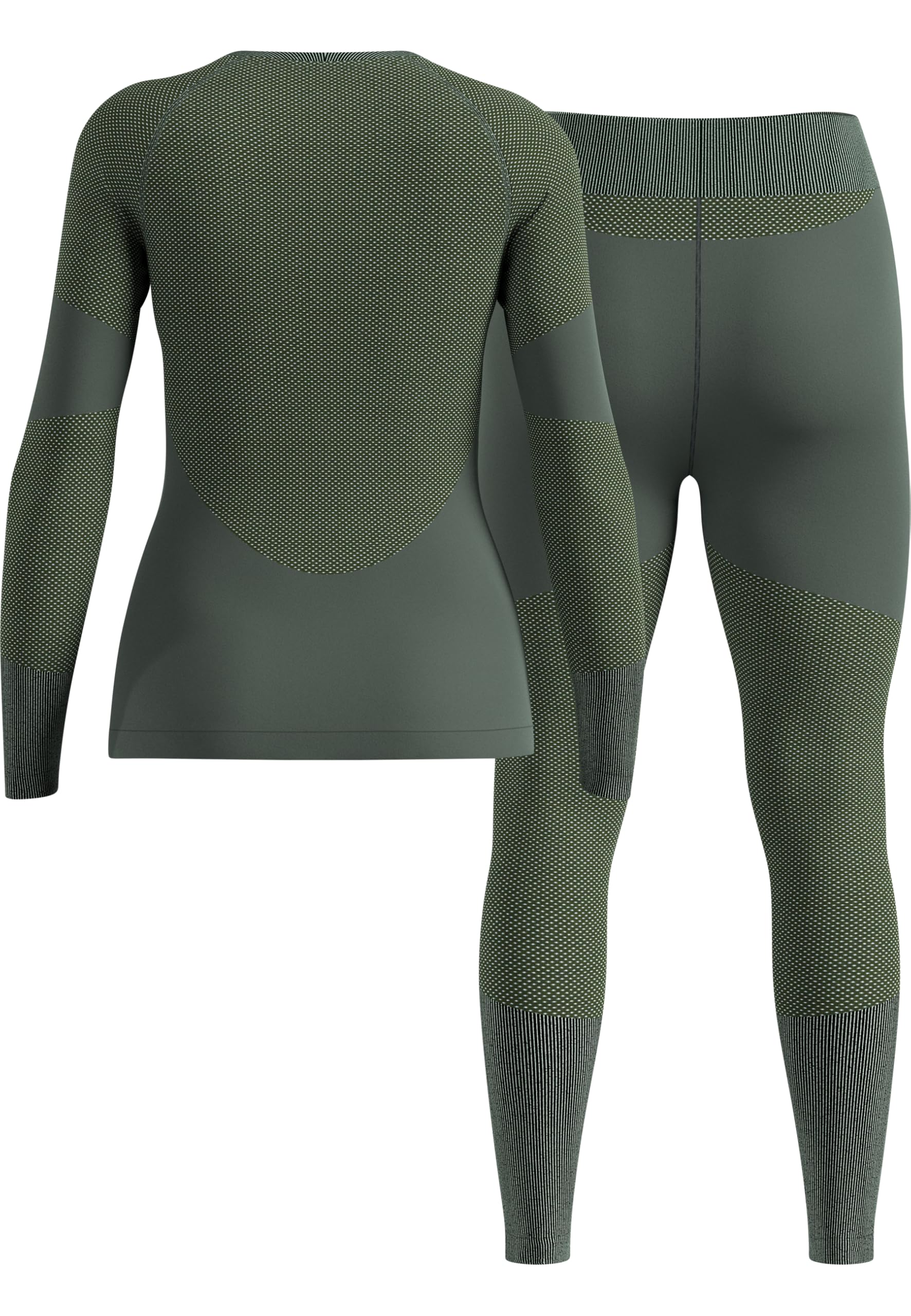 Odlo Performance WARM Damen Funktionsunterwäsche Set, Schwarz, Atmungsaktiv mit Belüftungszonen, Skiunterwäsche für Wintersport, Geruchshemmend mit HEIQ Mint