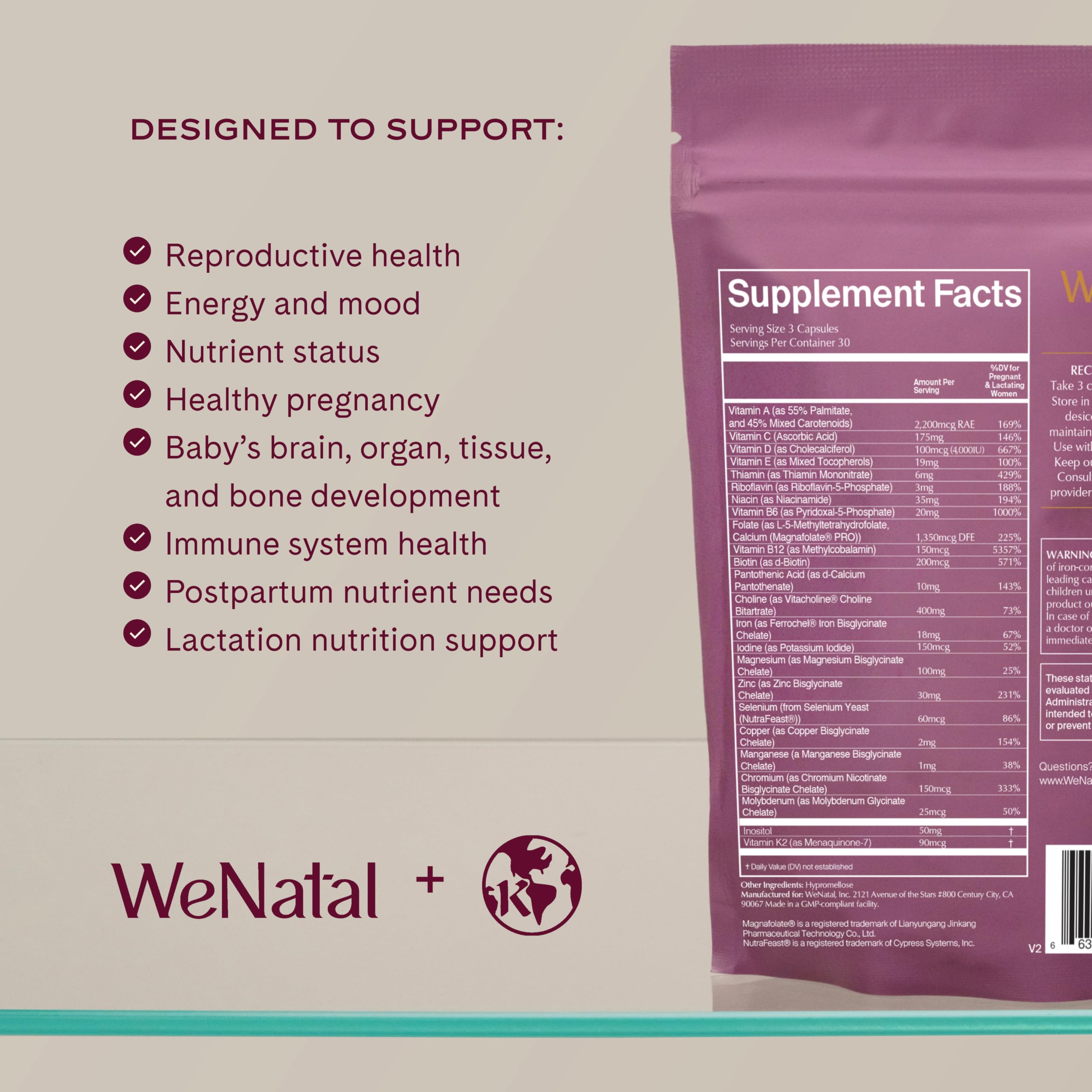 WeNatal for Her Prenatal Vitamins – Folate, Choline, DHA, 90 Capsules — Amazon image 4