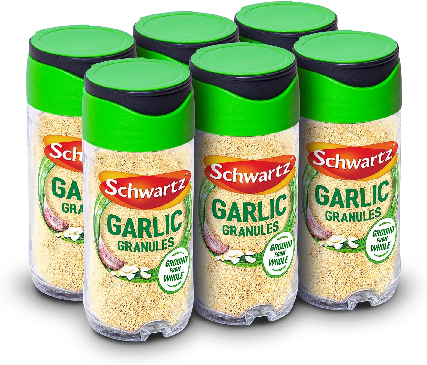 Schwartz Garlic Granules 50 G | Jar | Pack of 6 | From Dried Ground Garlic Cloves | Rich and Wholesome Taste | Distinctive Aroma | Versatile Addition | Perfect for Pasta Sauces, Pizza & Stir Fries
