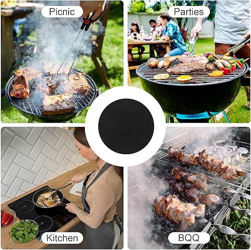 Miniatura 7 de Capoda Juego de 6 filtros de repuesto de carbono para campanas extractoras portátiles, filtros circulares de carbón activado para eliminación de