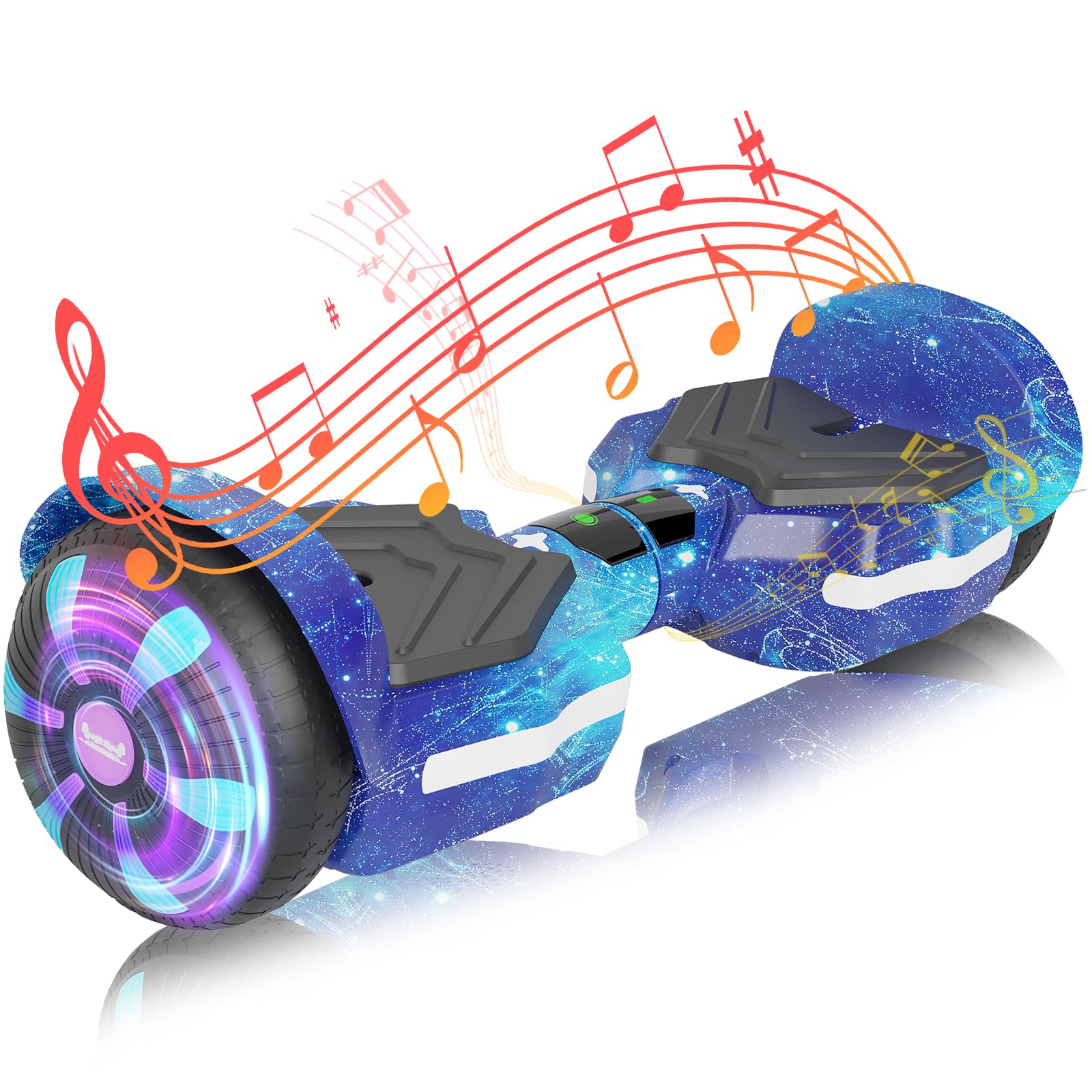 SIMATE Scooter, Bluetooth Speakers and LED Light-Up Wheels, APP Control, Dual 250W Motors, 8.5 mph Max Speed &amp; 8.5 Miles Max Range, Gifts for Kids Adults Girls Boys