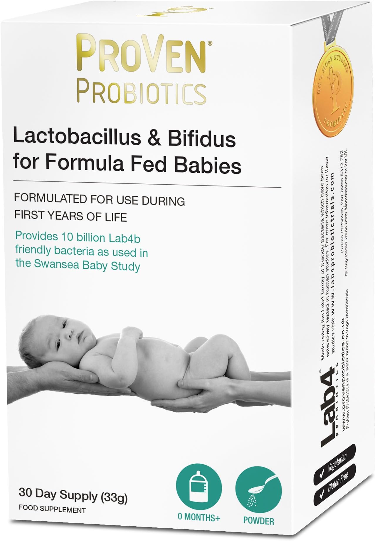 Pro-Ven Probiotics for Formula Fed Babies | 10 Billion Live Bacteria Powder with Prebiotics | Daily Microbiome Support from Birth - Gentle for Newborns Infants and Toddlers | Scoop Included