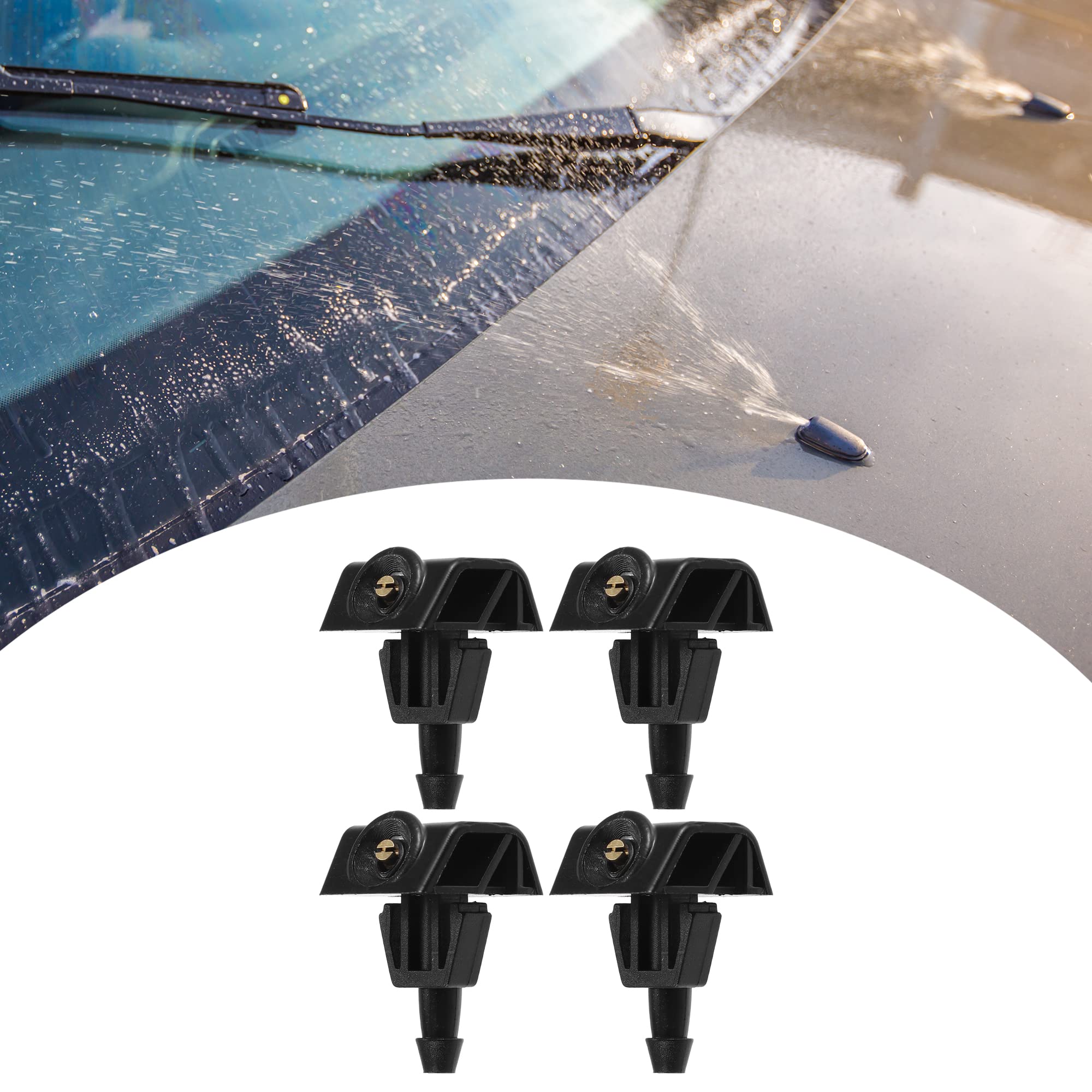 4 Pièces Buse Lave-Glace Pare-Brise Pour Hyundai Tucson Et KIA Sportage - Remplacement Facile Et Efficace