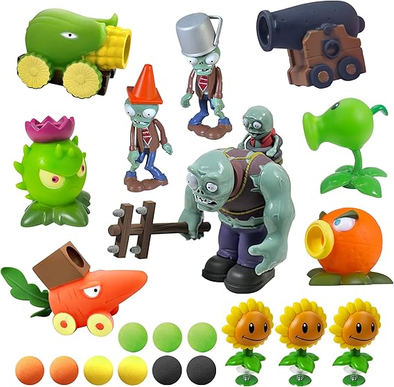 ZESTAR Plants vs Zombies Toys PVZ Plant Zombie Toy Plush Action Figures Set