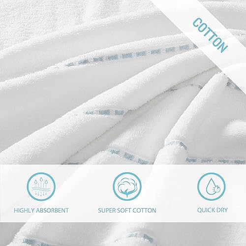 Miniatura 3 de Tommy Bahama - Toallas de baño, suaves y altamente absorbentes, esenciales para el baño, certificado Oeko-Tex (Ridley azul sólido, 3 piezas) Ridley