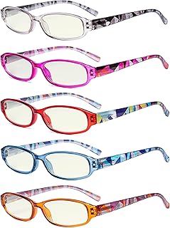 Eyekepper 5-pack Reading Glasses Blue Light Blocking for Women +2.00