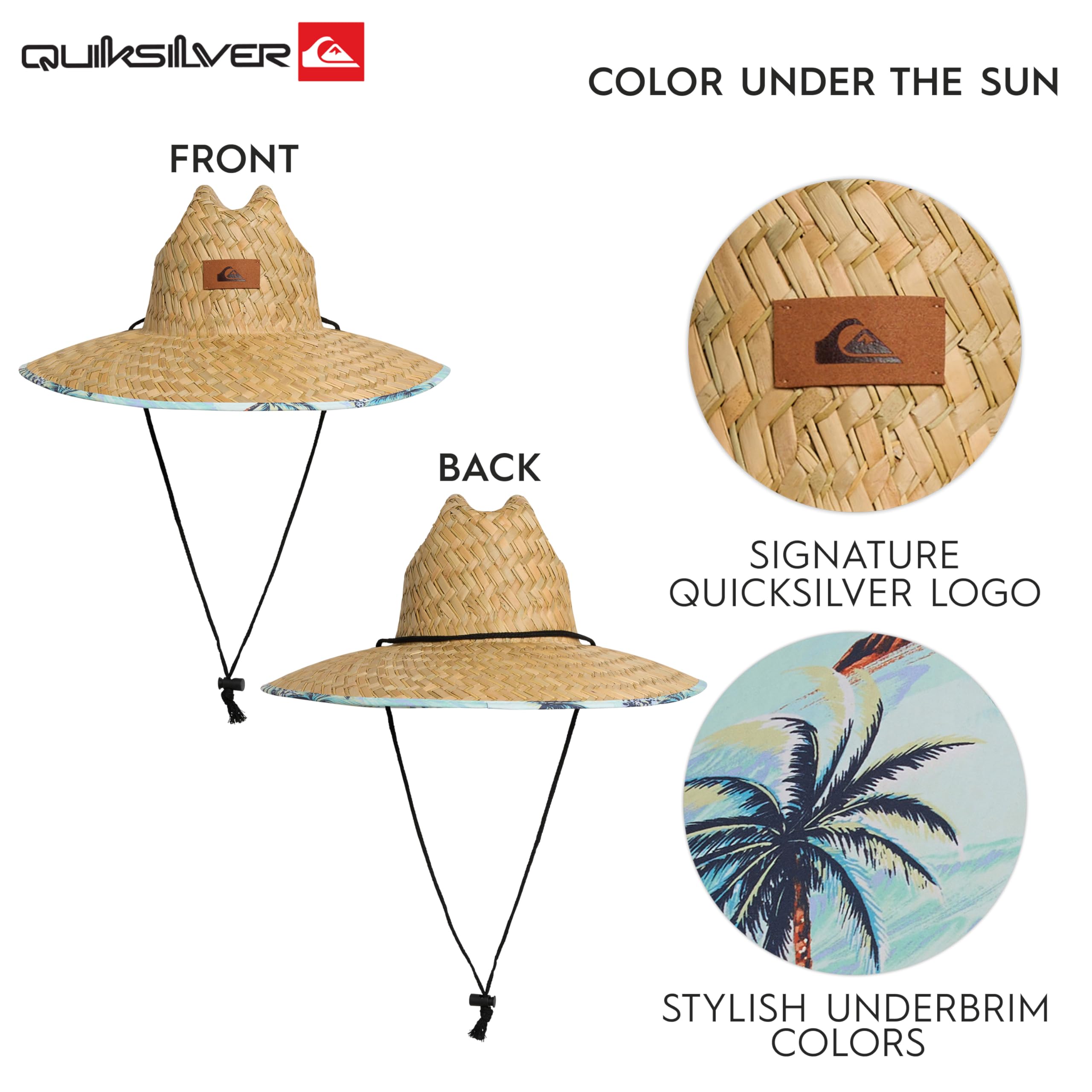 Quiksilver Wide Brim Outdoor Sun Protection Lifeguard Sombrero para el Sol para Hombre