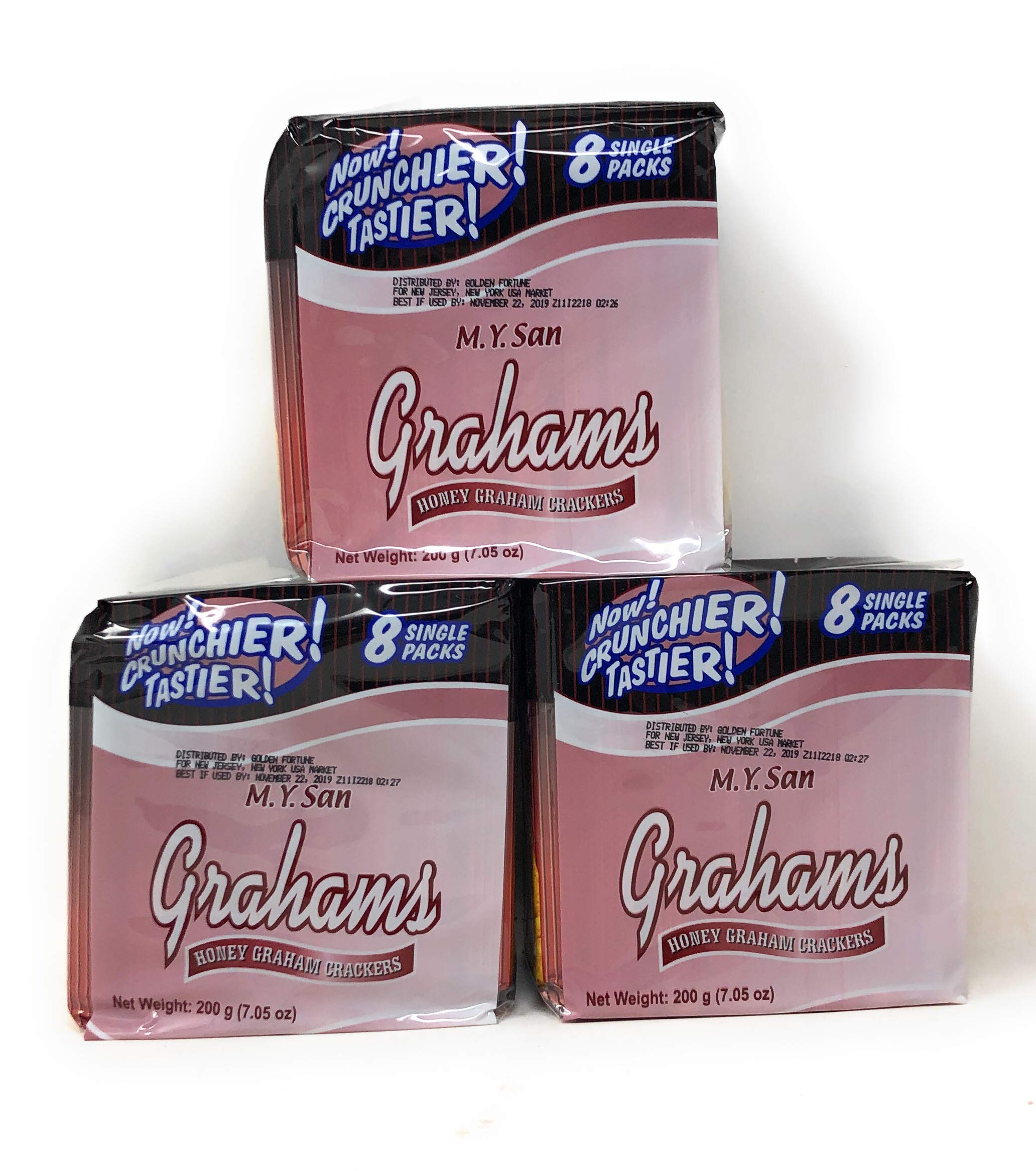 M.Y. San Honey Graham Crackers Net Wt 200g (7.05oz), 3 Pack