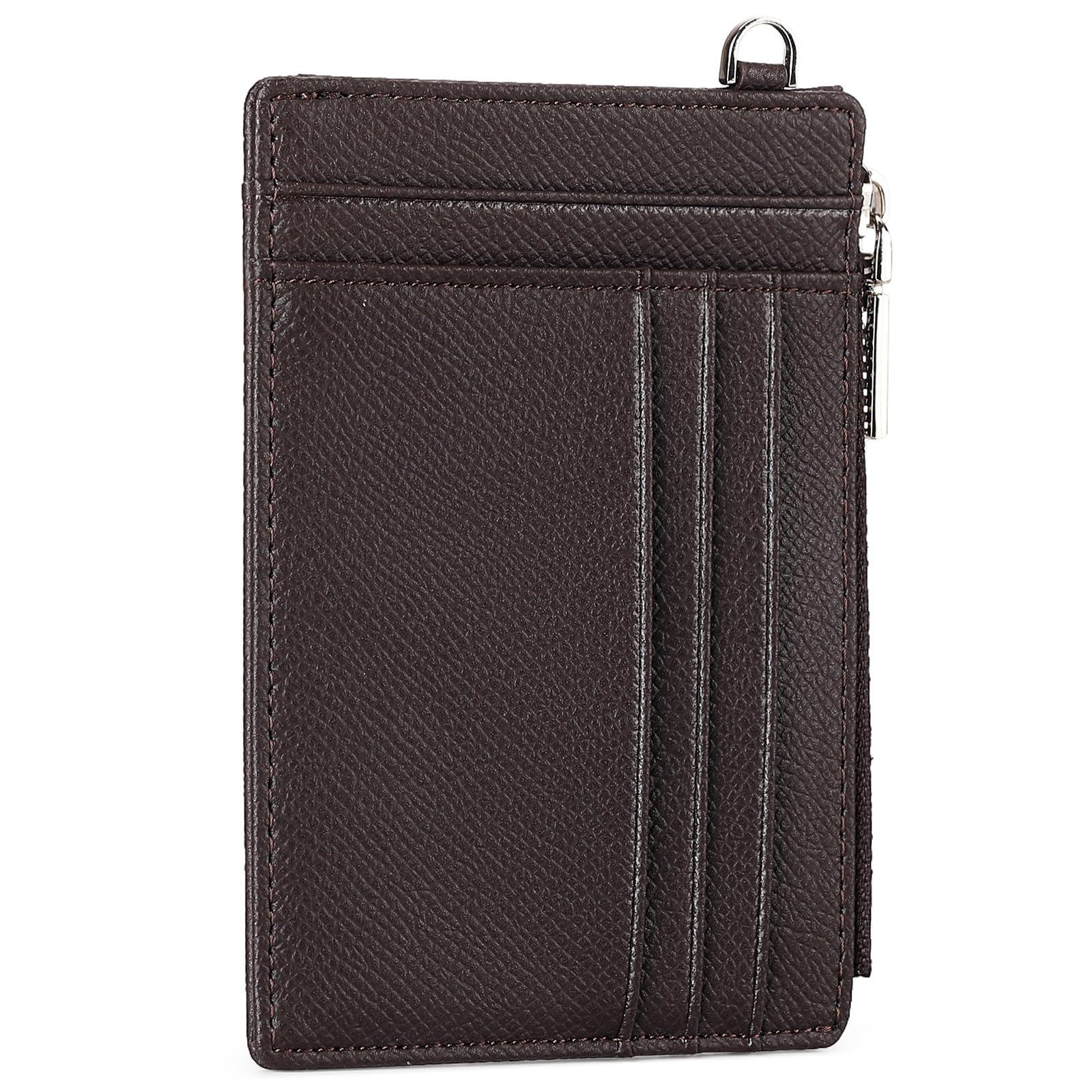 FALAN MULE Slim Wallet Men RFID blocking Genuine Leather Stylish Zipper Minimalist Front Pocket Wallets for Men