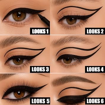 Waterproof Gel Eyeliner Pencil Set – Classic Black, Long-Lasting, Smudge-Proof, Soft Creamy Formula with Ultra-Fine Tip for Precise or Bold Lines, Smooth Application for Polished Eyes