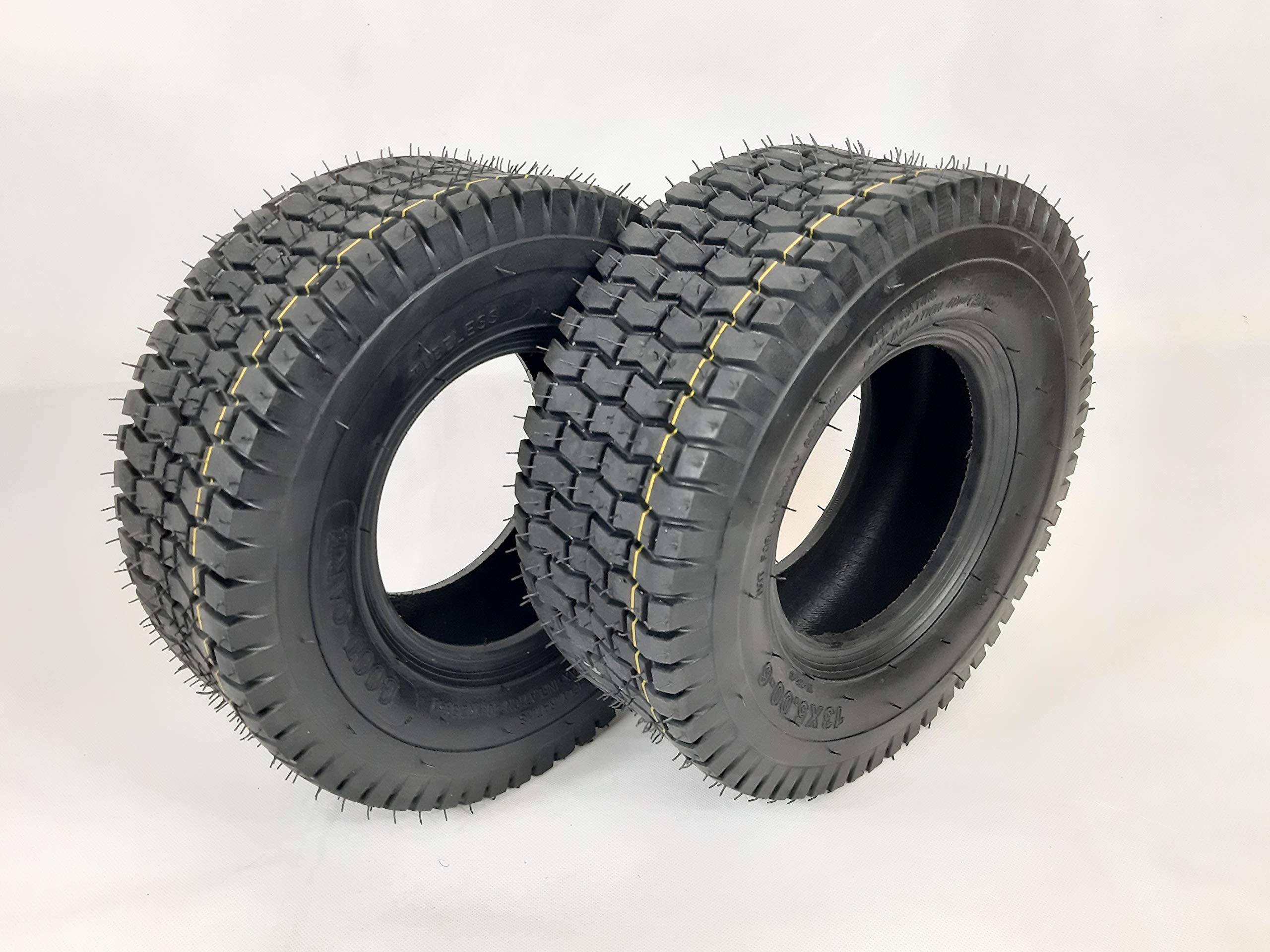 13x5.00-6 TURF TYRES x2 Ride On Lawn Mower Garden Tractor 13x500-6 Tyre TUBELESS