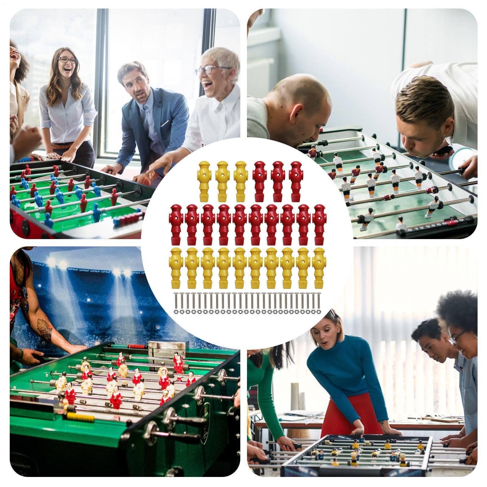 Lot Joueurs Baby-foot 26 Pièces De Rechange Et Accessoires Pour Football De | Figurine De Baby-Foot Accessoires Football Table Et Composants Familial Intérieur
