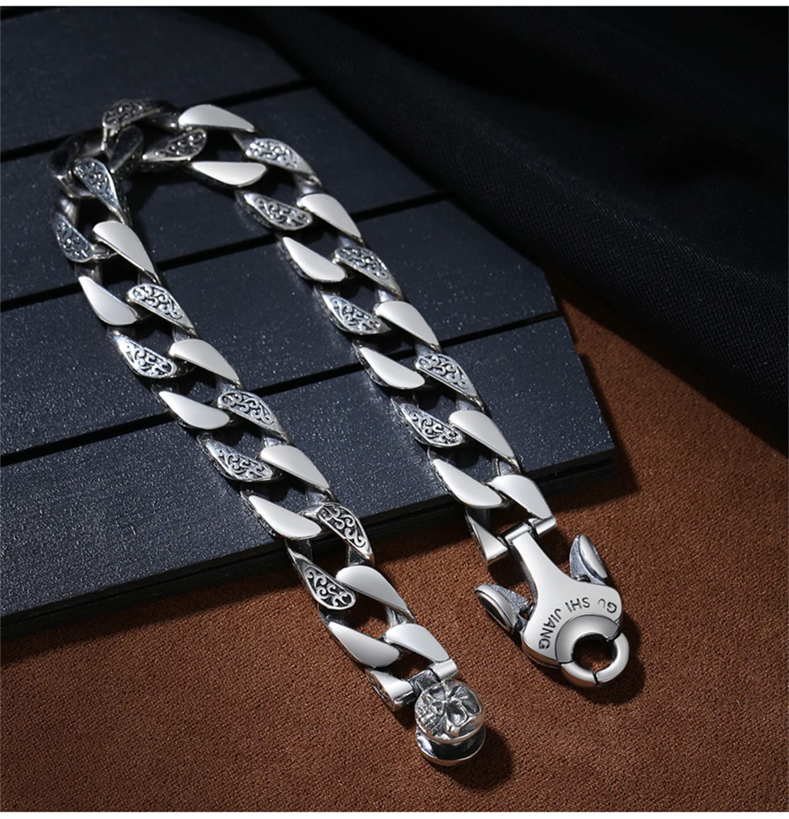 Men's Skull Stainless Steel Bracelet, Gothic Vintage Fashion Skull