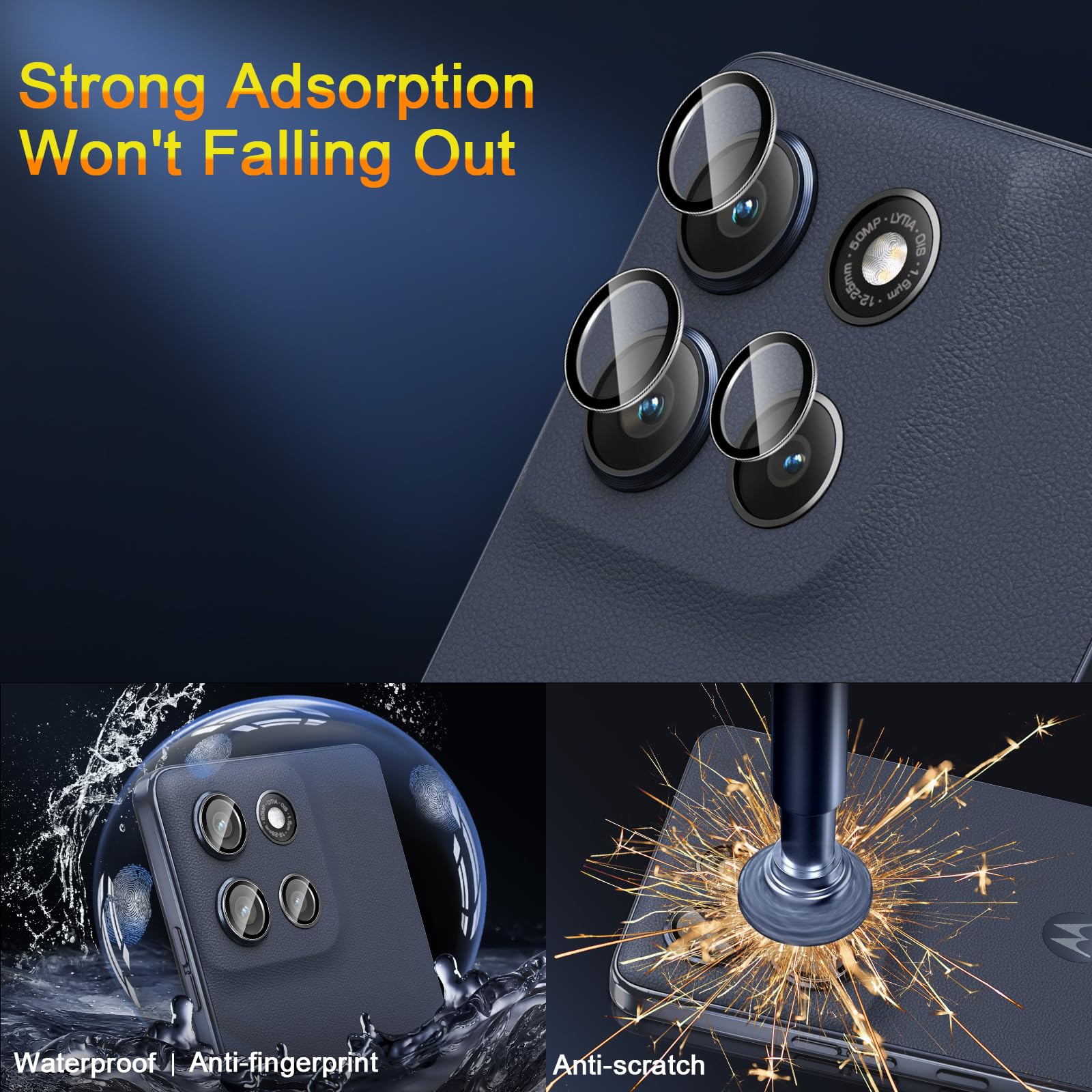 QULLOO Vetro Temperato per Motorola Moto G86 / G86 Power 5G, 2 Pezzi Pellicola Vetro Protettiva e 2 Pezzi Pellicola Fotocamera, Durezza 9H Anti Graffio HD Trasparente Vetrino Protezione Schermo