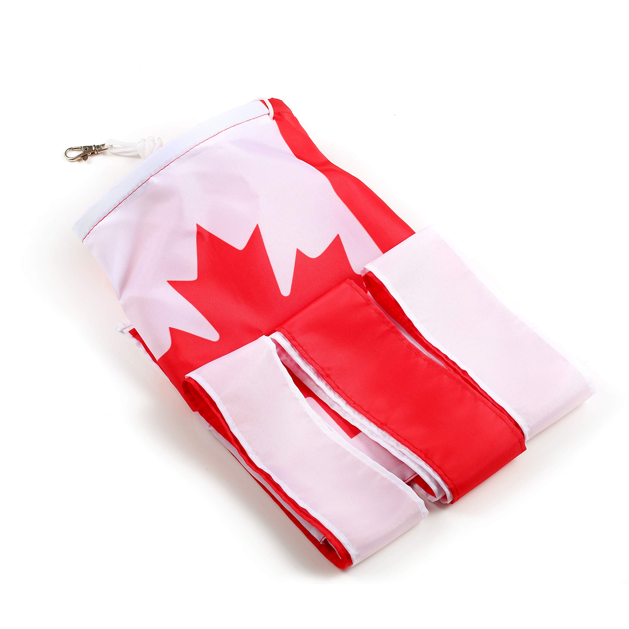 2 Manguitos De Viento Con Bandera De Canadá – Poliéster Rojo Y Blanco, Hoja De Arce, Cinta De 70 Cm, Resistente A La Intemperie, Ideal Para Jardín, Porche Y Exteriores