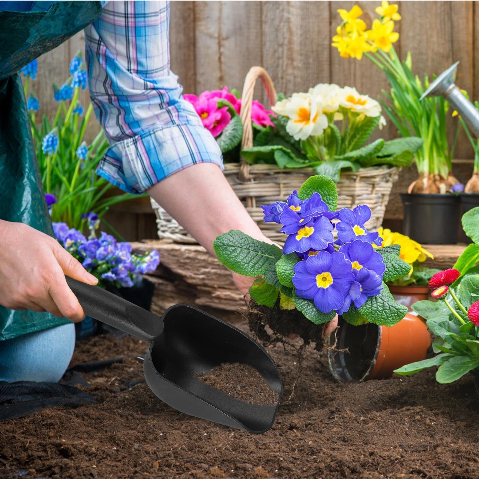 Garden Shovel, Heavy Duty Trowel Garden Tool, Gardening Planting Hand Digging Tools, Multi-Function Sand Toys, Yard Tools for Farmer Soil Planting Transplanting