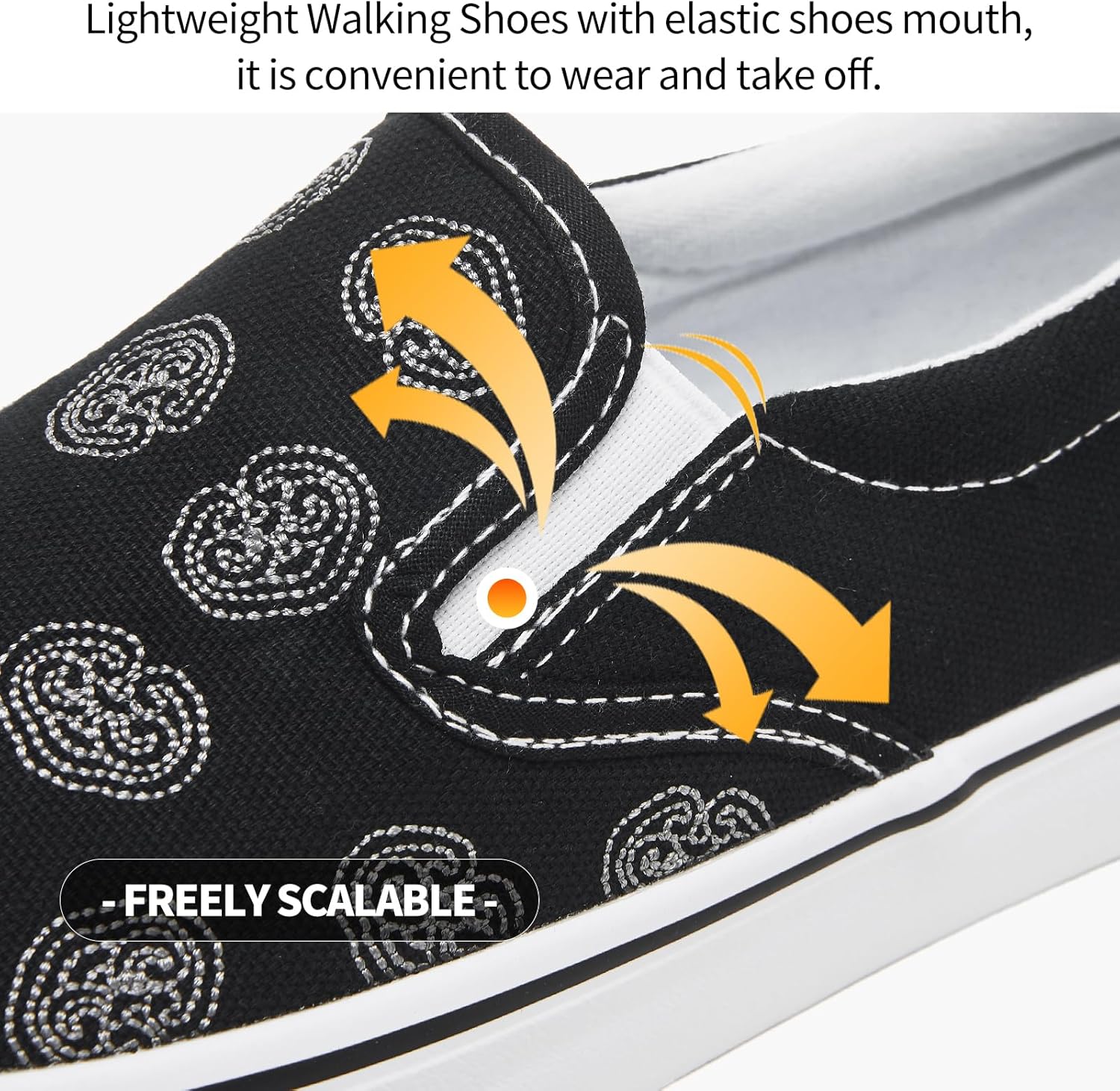 Women's Slip on Shoes Canvas Sneakers Loafers Non Slip Shoes Low Top Casual Shoes - Image 4