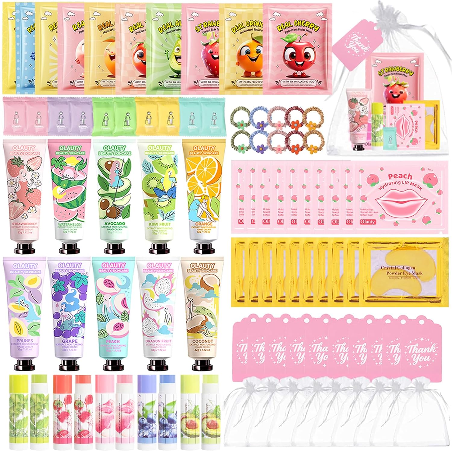 90PCS Spa Party Supplies for Girls,Spa Skincare Sets Favors Include Face Masks,Lip Mask,Skin Care For Teens 10-12,Bulk Birthday Galentines & Valentines Day Gifts,Sleepover Party Supplies for Girls