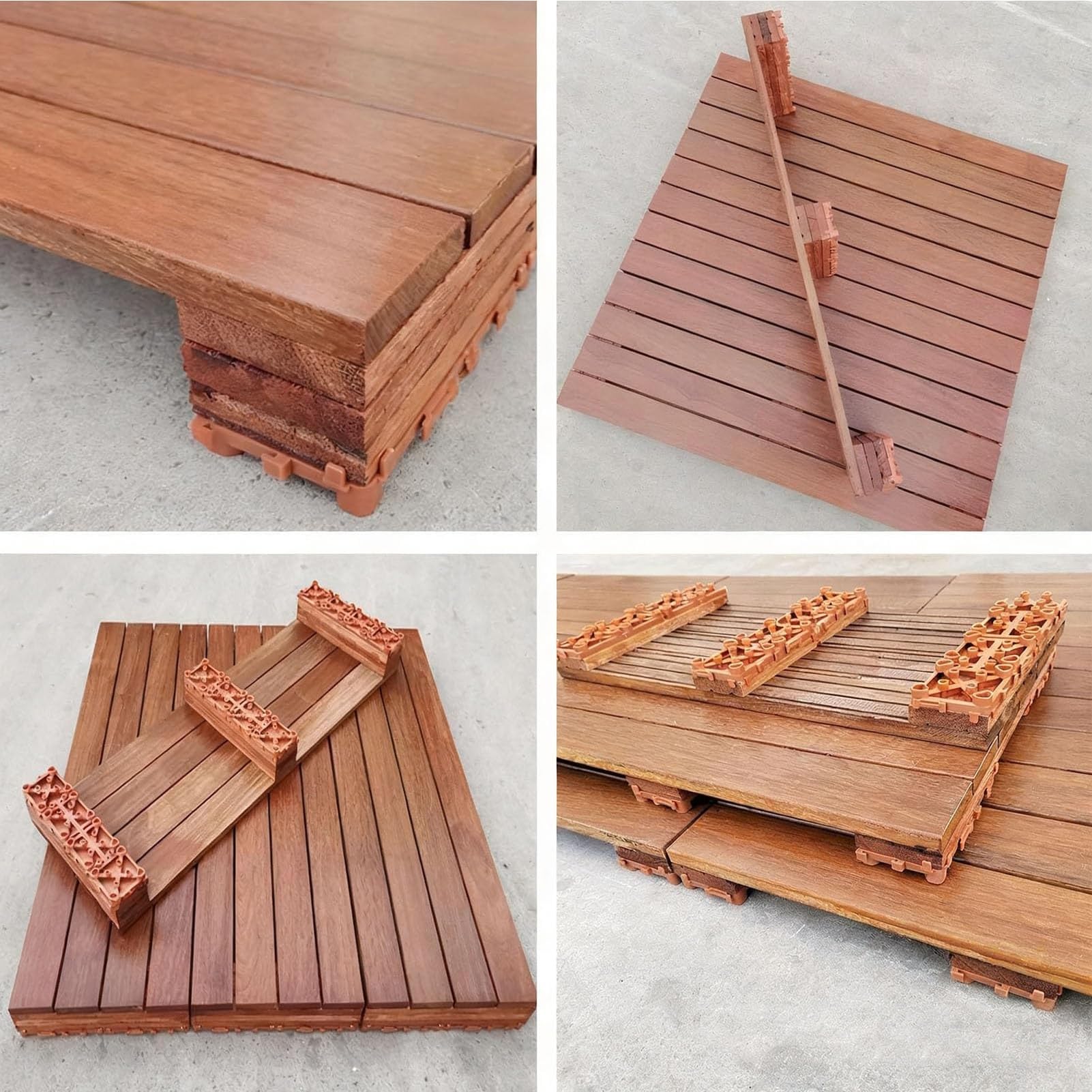 Baldosas Exterior Madera Baldosas Jardin Exterior Suelo Terraza Exterior Azulejos De Entrelazados Suelo Madera Exterior 60x30x6.2cm 6 pcs