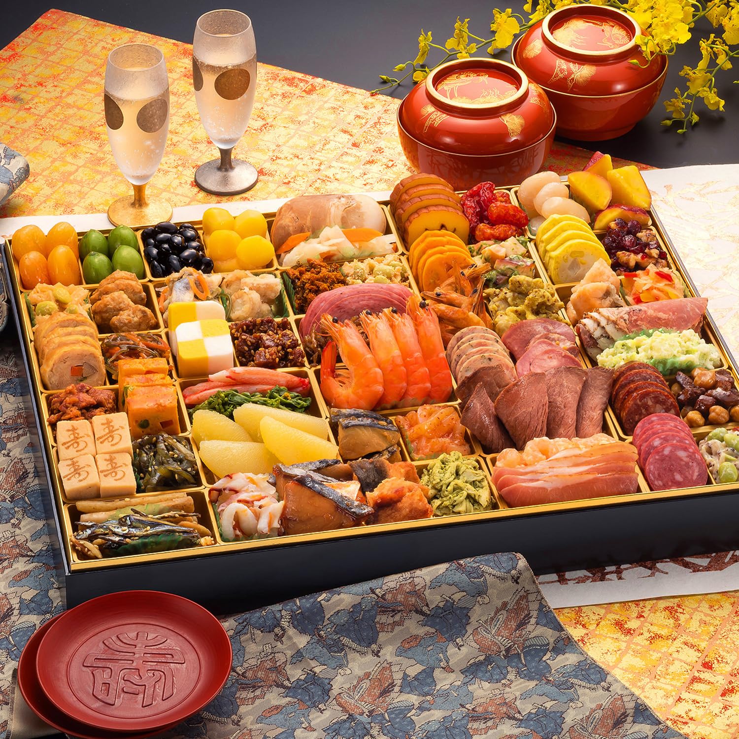 博多久松 超特大 和洋折衷本格おせち 西新 超特大1段重 全58品