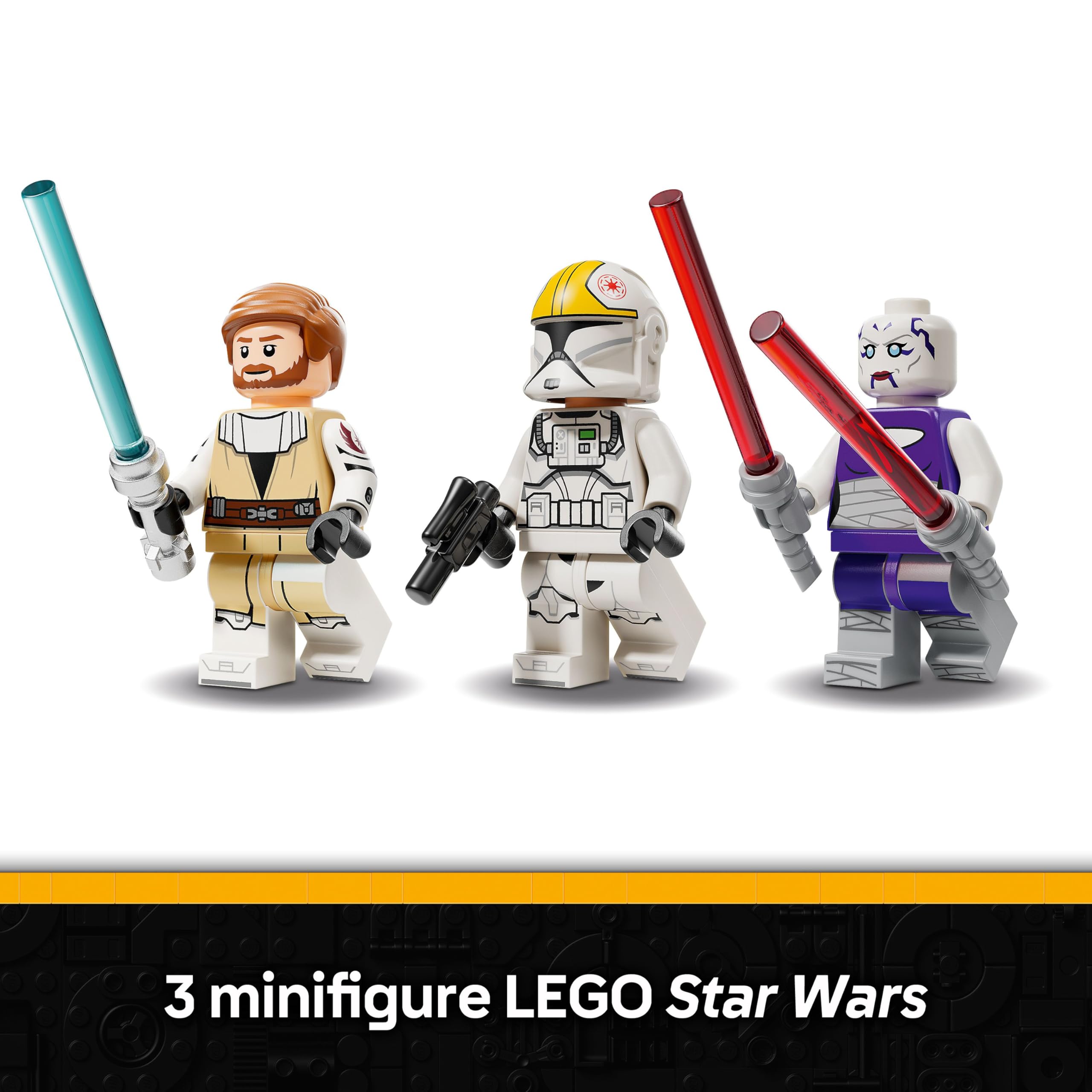 LEGO Star Wars 75432 Caccia stellare V-19 Torrent - Astronave Giocattolo con 3 Minifigure tra cui Obi-Wan Kenobi e Asajj Ventress con Spade Laser - Regalo per Bambini 9+ Fan delle Guerre dei Cloni