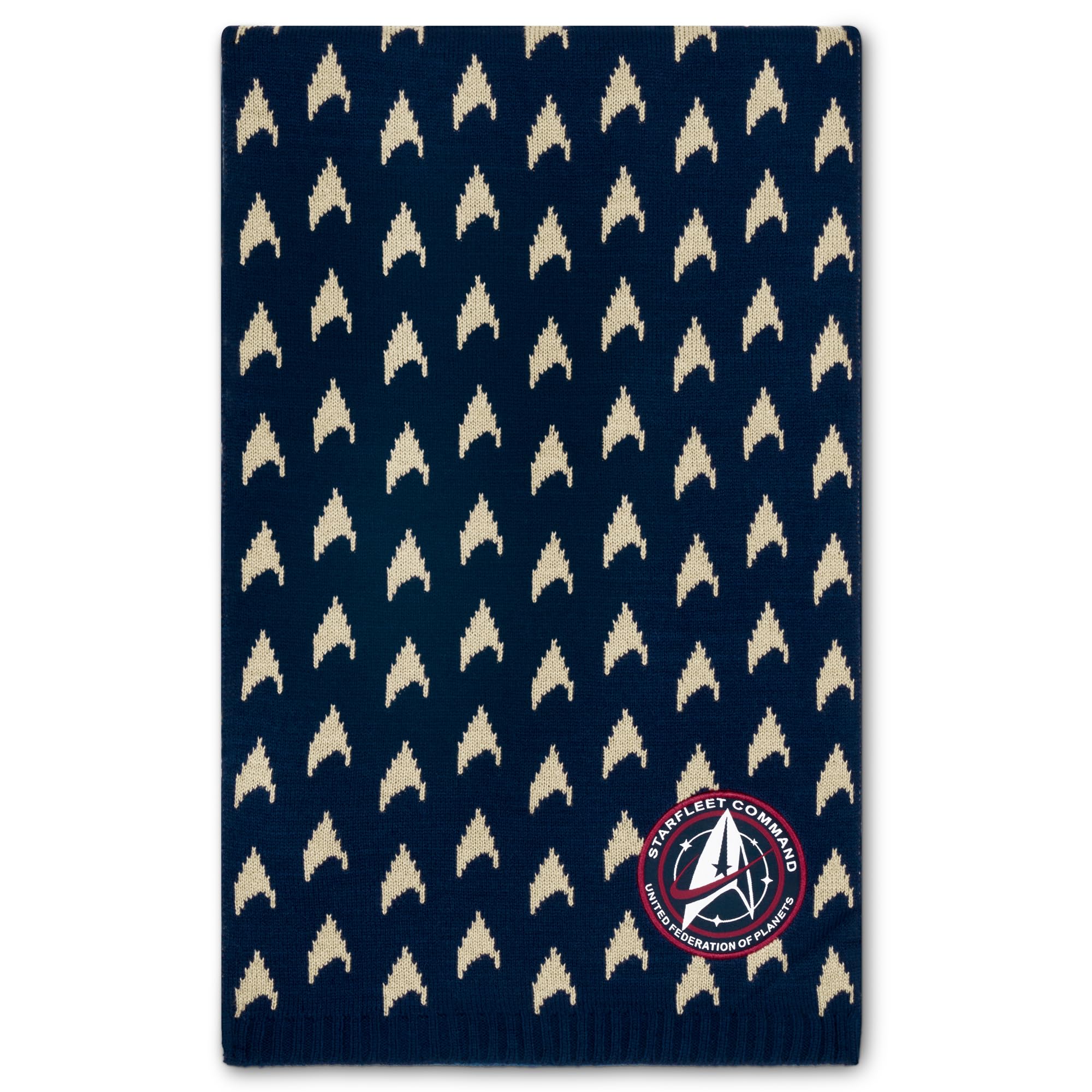 Star Trek Écharpe Starfleet Academy Discovery - Produit LOVARZI | Design Jacquard avec Emblème de Starfleet, Tissu en Acrylique Doux, Cadeau Apprécié des Trekkies