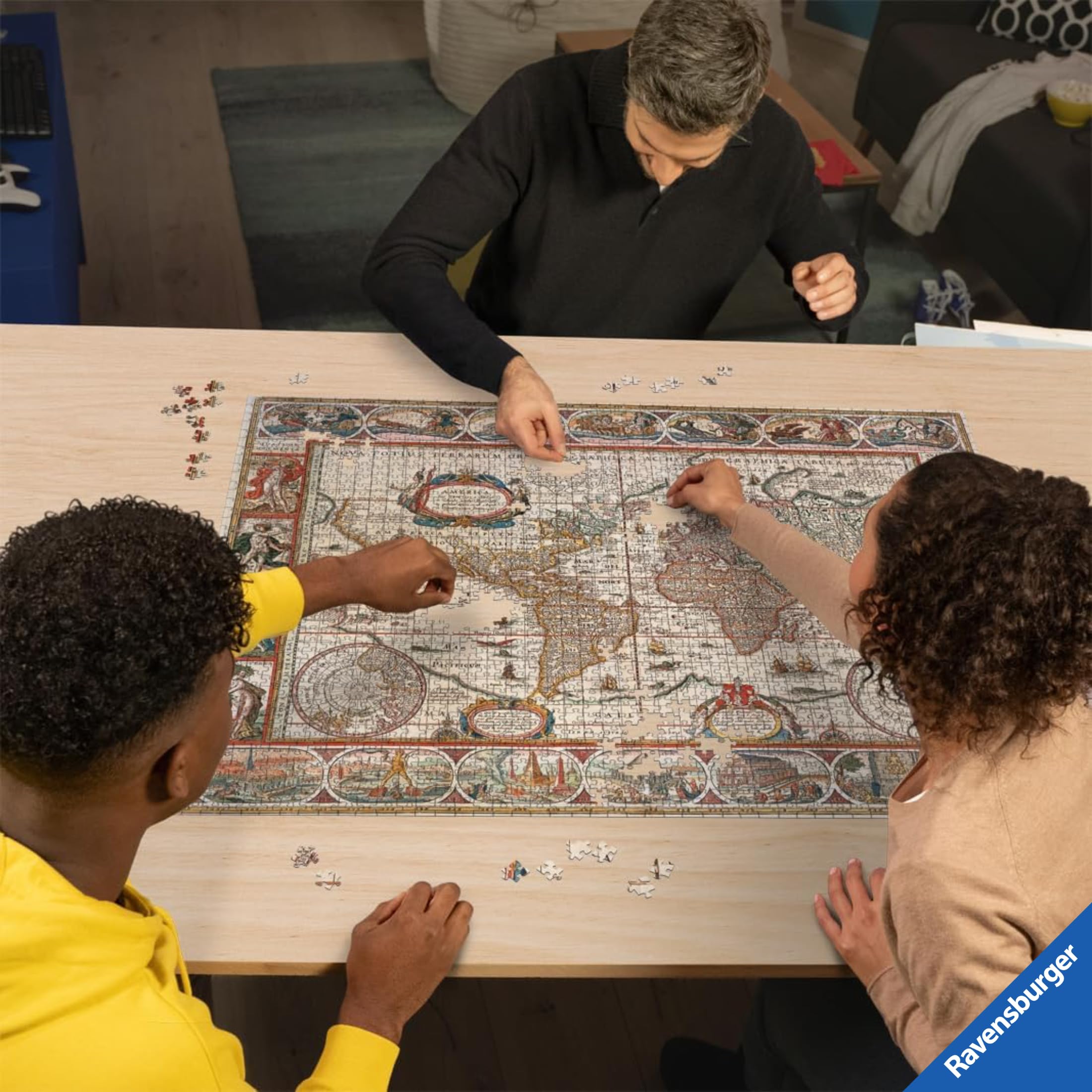 Ravensburger - Puzzle Mappamondo 1650 | Puzzle 2000 Pezzi | Rompicapo Adulti E Bambini dai 14 Anni in su | Regalo per Bambini E Adulti | Misure 98x75cm