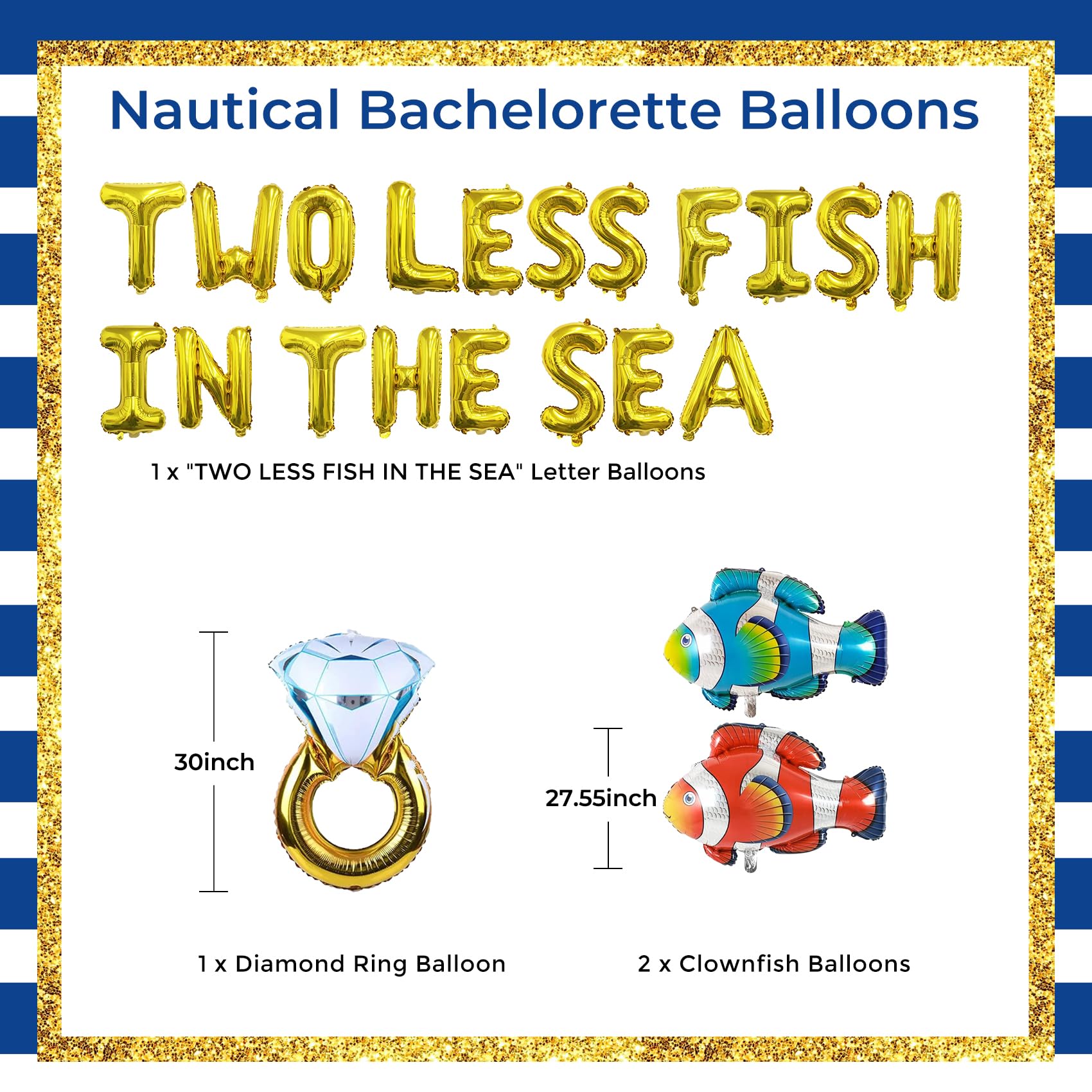 Two Less Fish In The Sea Nautical Bachelorette Party Decorations Favors Beach Wedding Banner Nautical Bridal Shower Decorations Bachelor Party Decorations Cruise Engagement Decorations Just Married