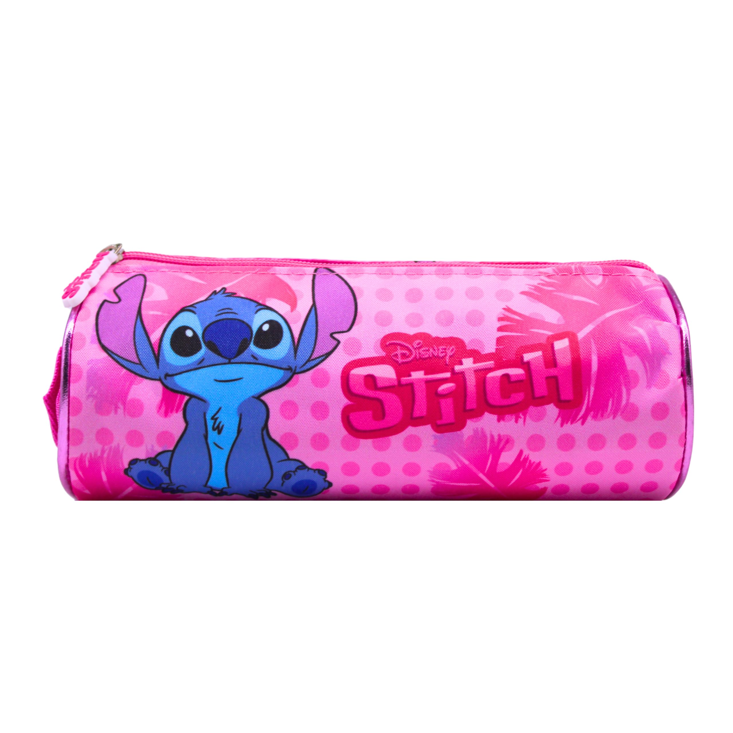 Disney Stitch Estuche para Niñas, Diseño Clasico Stitch Set Escolar, Portatodo Neceser Infantil, Material Escolar para Niñas | Rosa