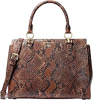 Michael Kors Marilyn Medium Satchel - Snake-Embossed Leather, Gold-Tone Hardware, Crossbody Ready