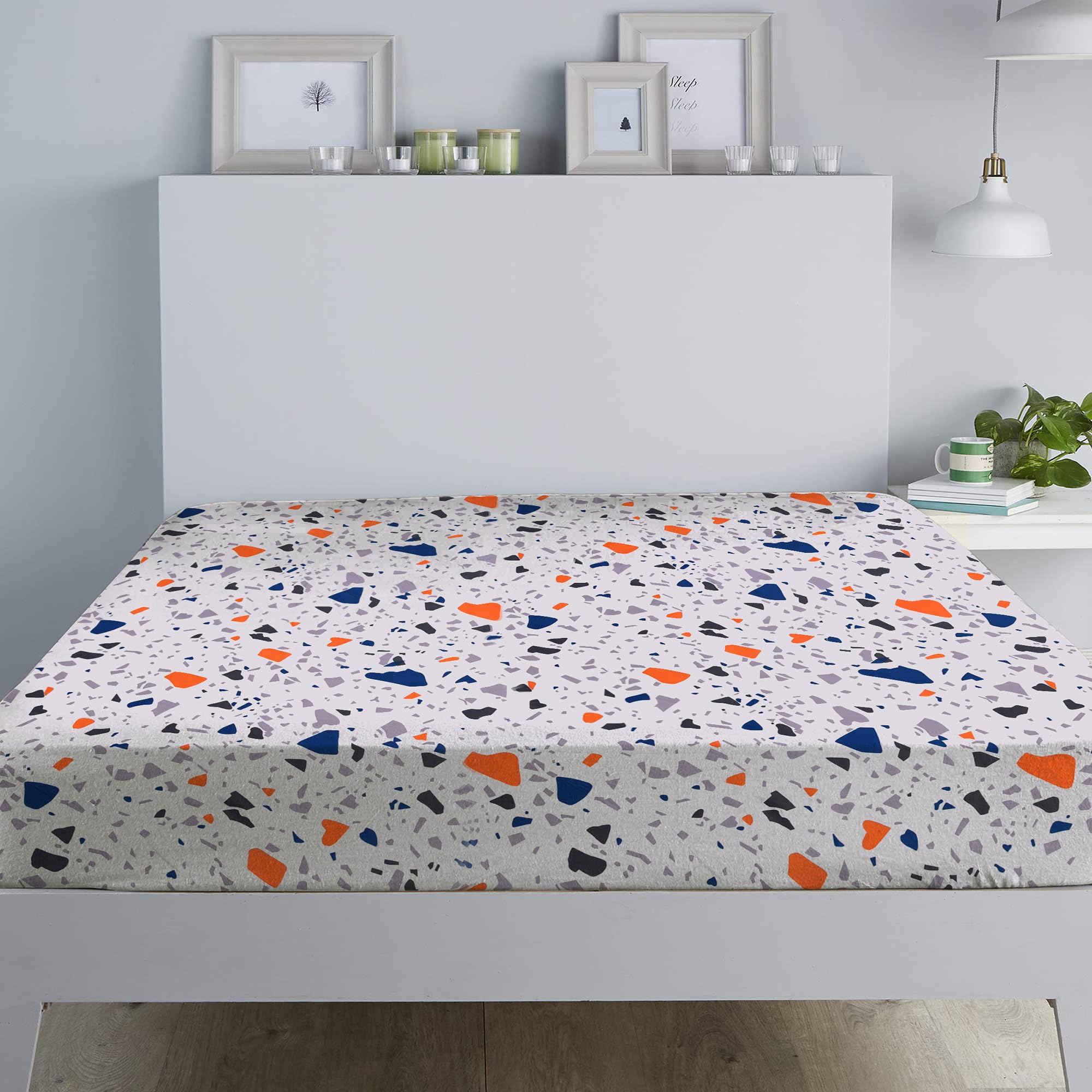 RAYBedding Luxury Printed Floral Fitted Sheet Super King Bed – Deep Fitted Sheet 182x200cm + 35cm Deep Corner Elasticated Bed Sheet — image 1