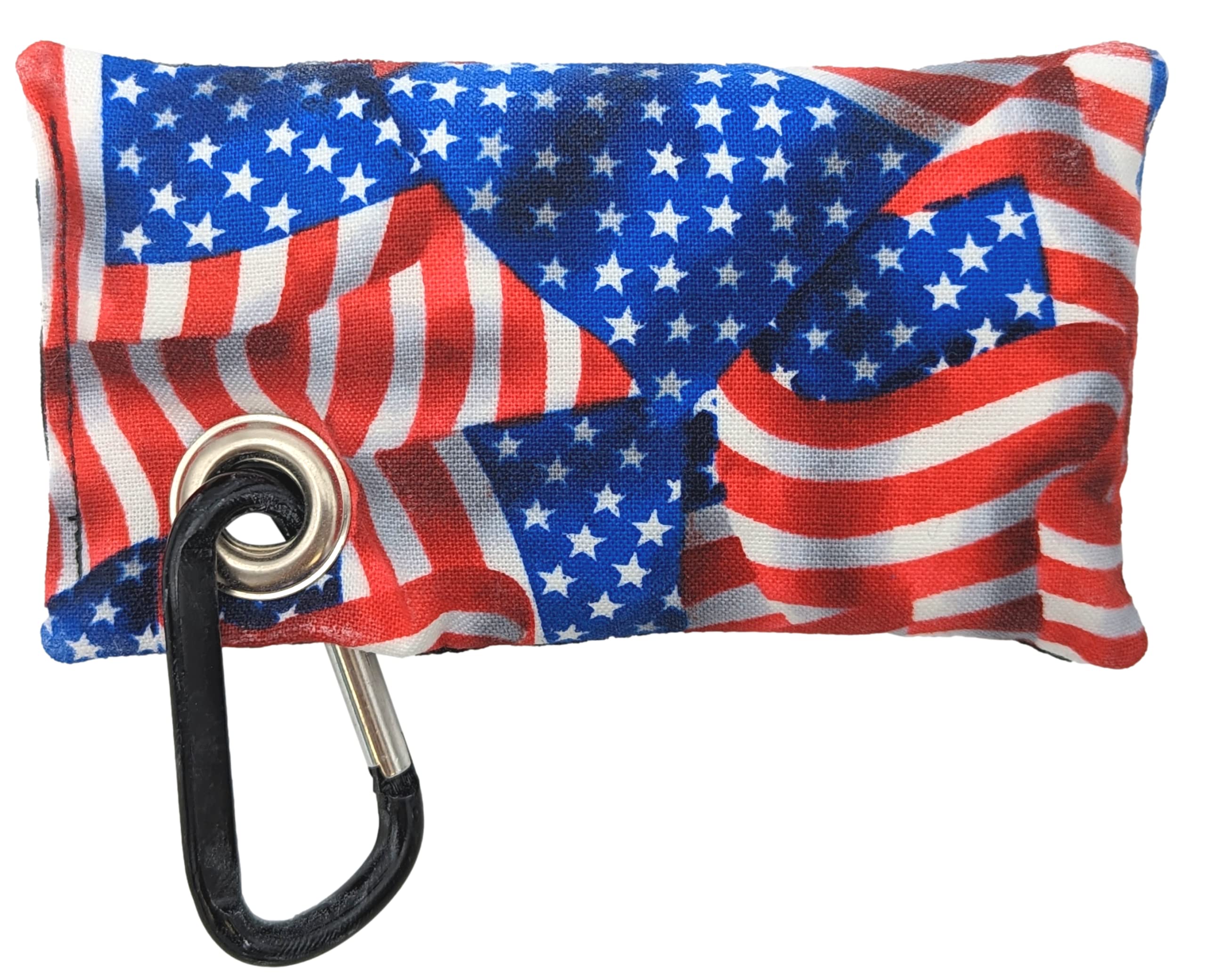 HYZER HOUND DISCS Golf Chalk Bag | Attaches to Bag with a Carabiner | Better than Rosin & Sawdust Bags | Improve Your Grip for Consistency | Golf Accessories for Men | Grip Enhancer (USA Flag)