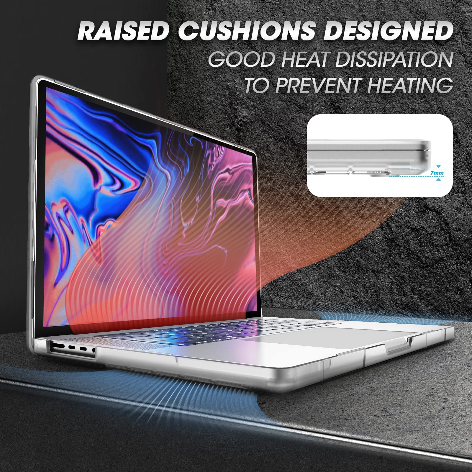 SUPCASE Unicorn Beetle Series Case for MacBook Pro 16 Inch (2021 Release) A2485 M1 Pro / M1 Max, Dual Layer Hard Shell Protective Cover for MacBook Pro 16" with Touch ID (Clear)