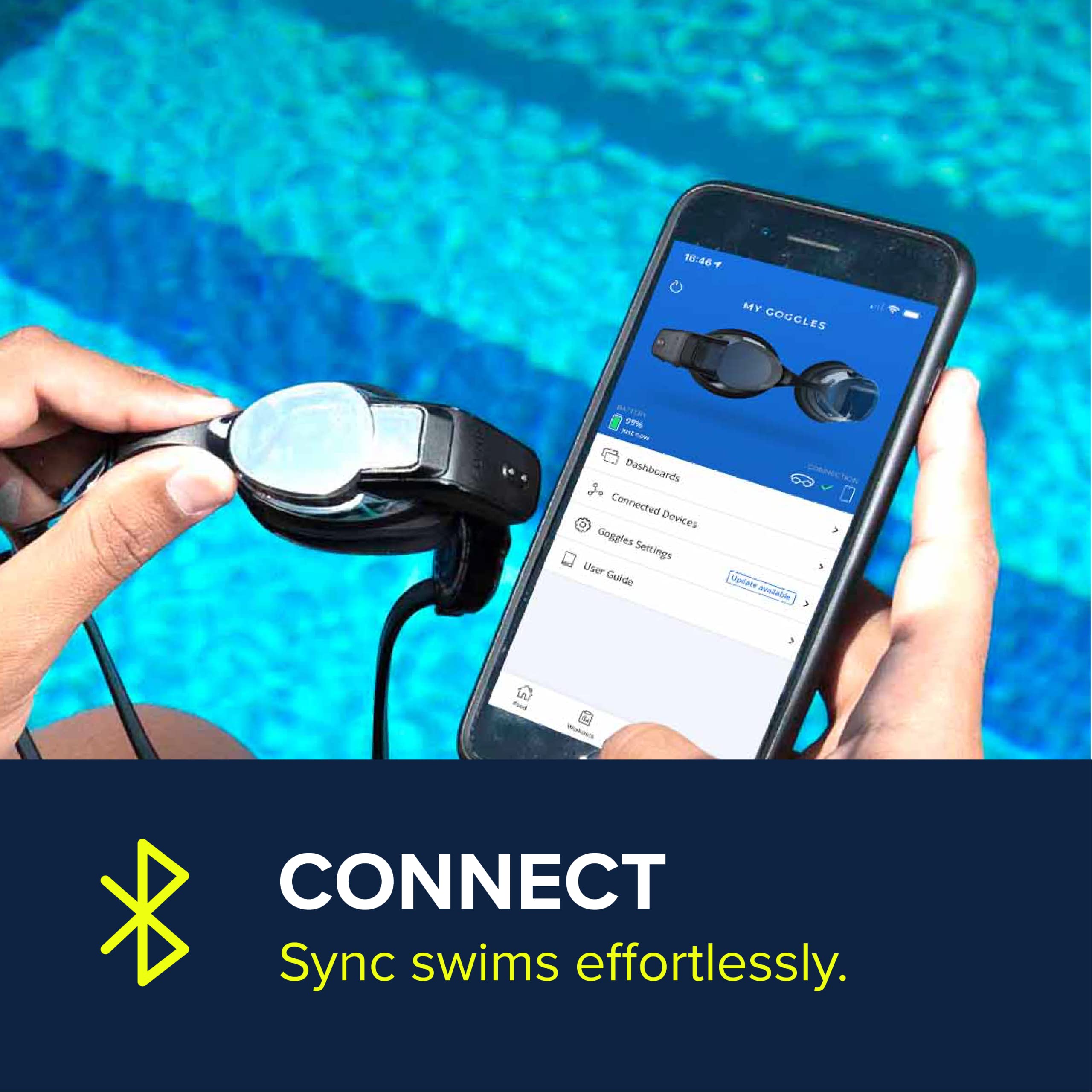 FORM Smart Swim Goggles, Fitness Tracker for Pool, Open Water and Swim