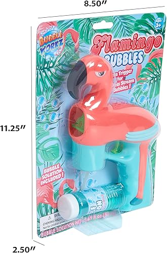 Miniatura 3 de Surtido de pistolas de burbujas de flamenco, kit de juego de máquina sopladora de burbujas con luz de flamenco para niños, juego divertido de