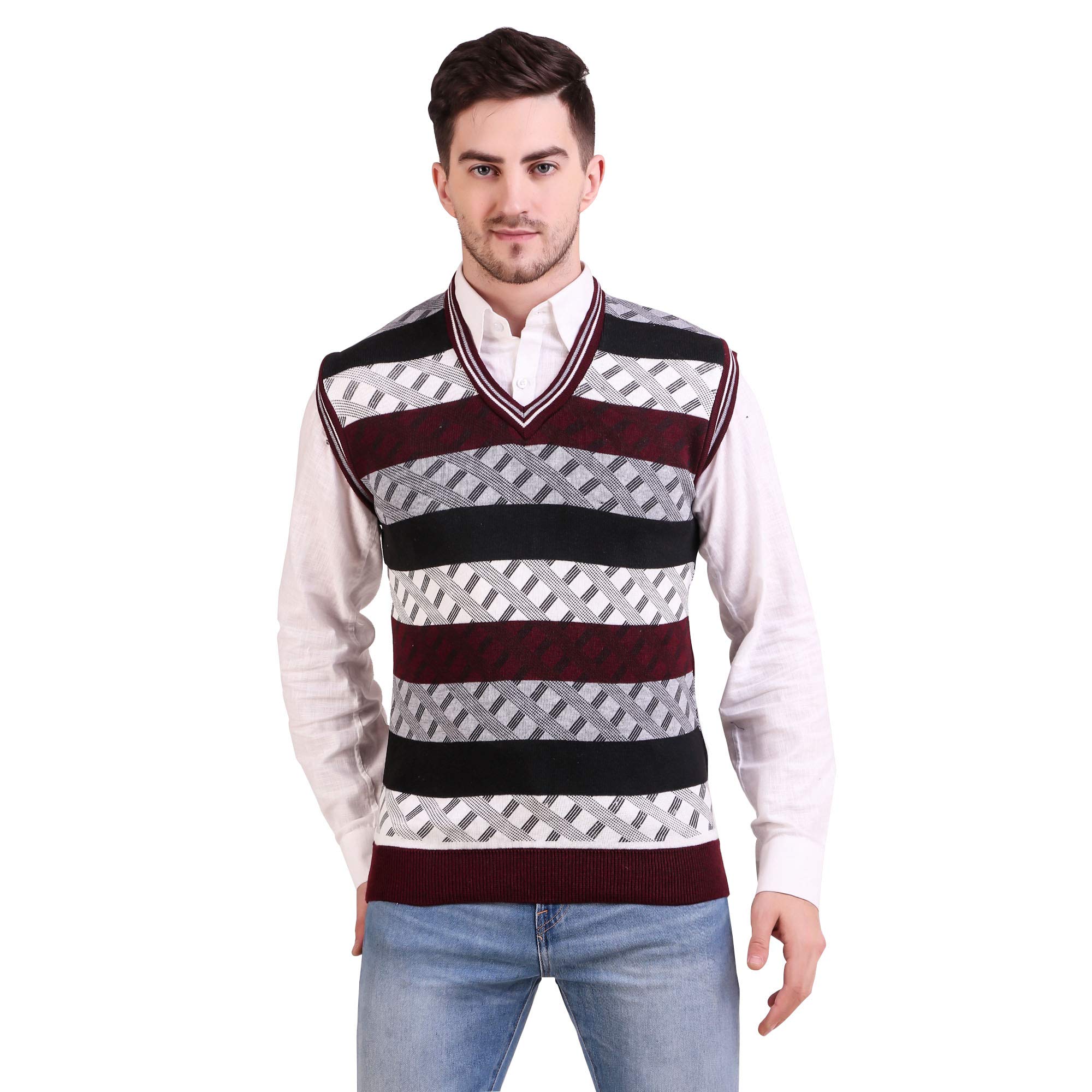 trendy house Men's V-Neck and Comfortable Winter wear Half Sweater for Men-picture-57
