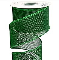 Vista 6 de Ribbli Cinta de arpillera blanca con alambre, 2-1/2 pulgadas x 10 yardas, cinta con borde con alambre para lazo grande, corona, decoración de árbol