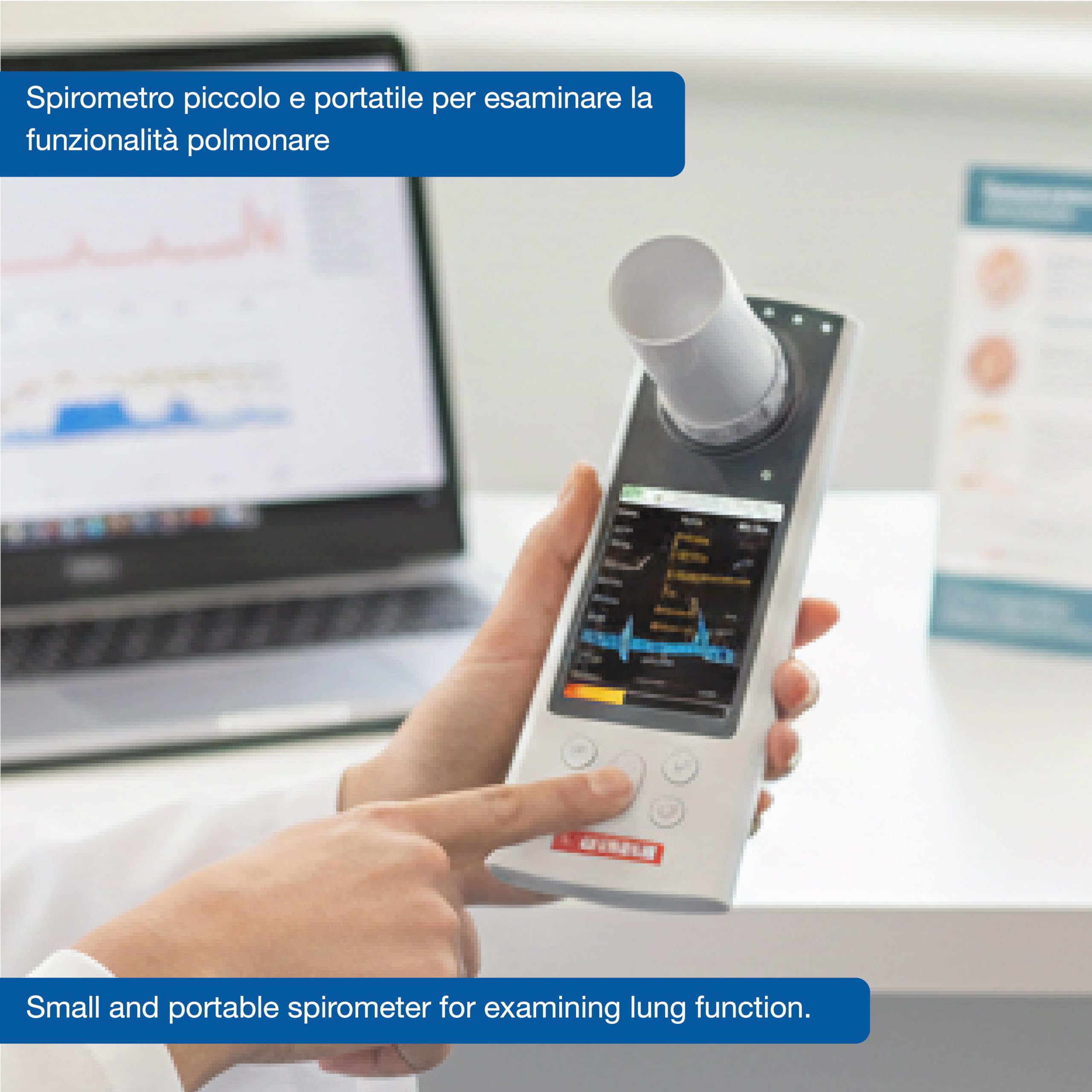 GIMA SP80B Petit spiromètre portable de la fonction pulmonaire