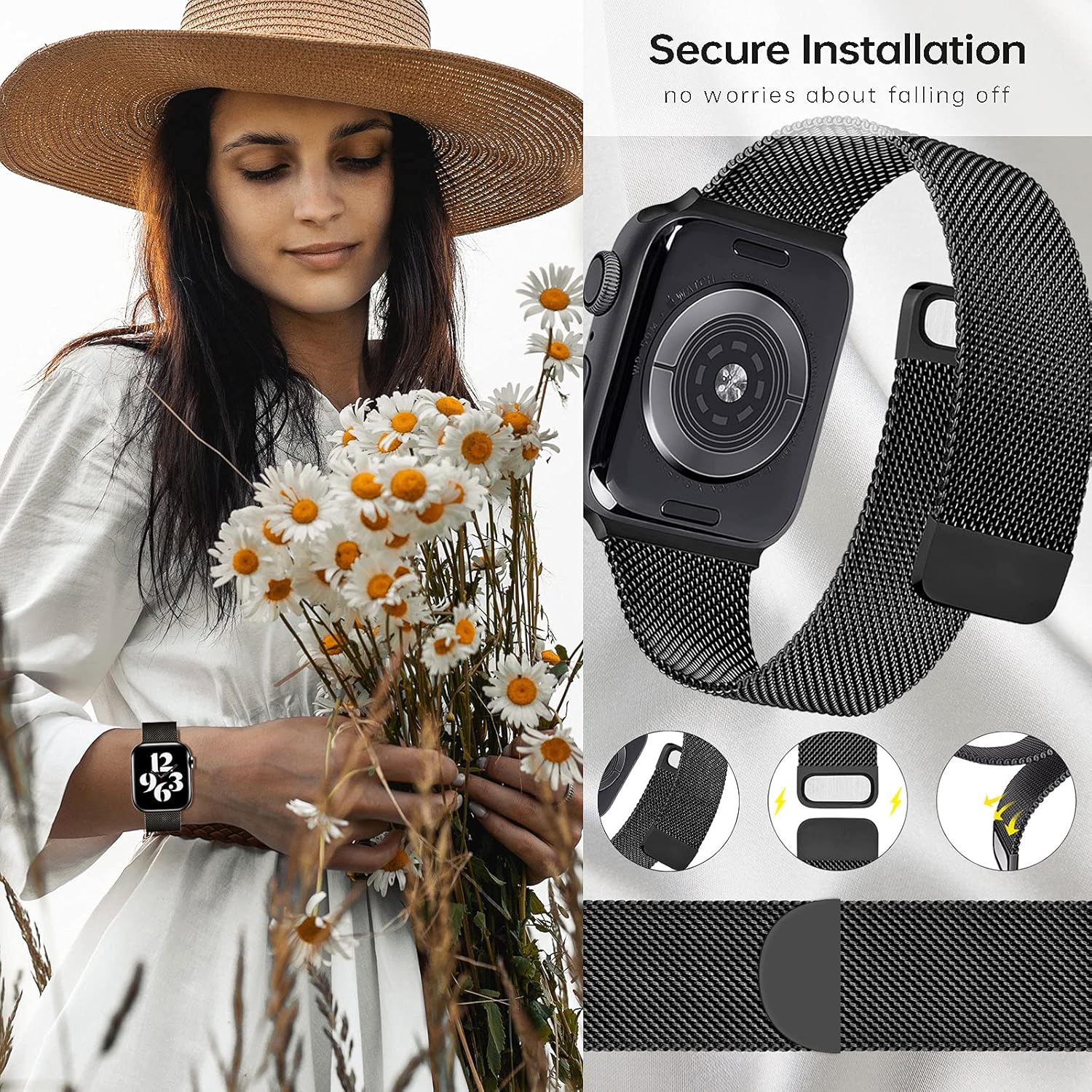 Stanless Magnetic Closure Compatible iWatch Image