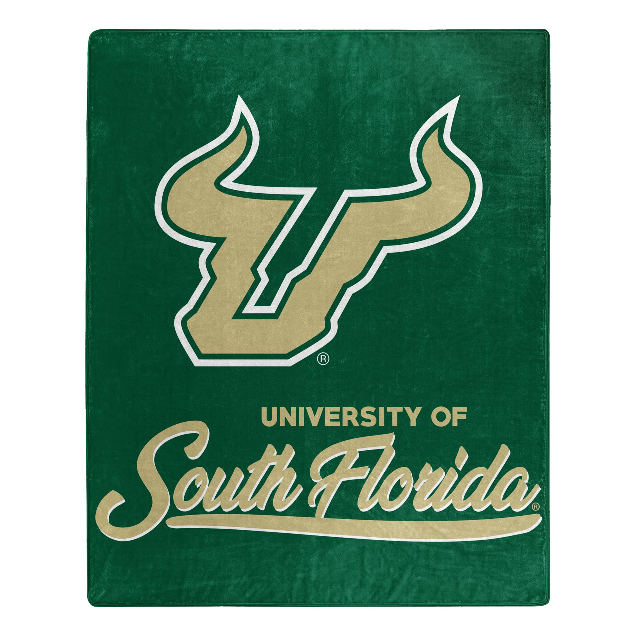 Northwest NCAA South Florida Bulls Unisex-Adult Raschel Throw Blanket, 50" x 60", Signature