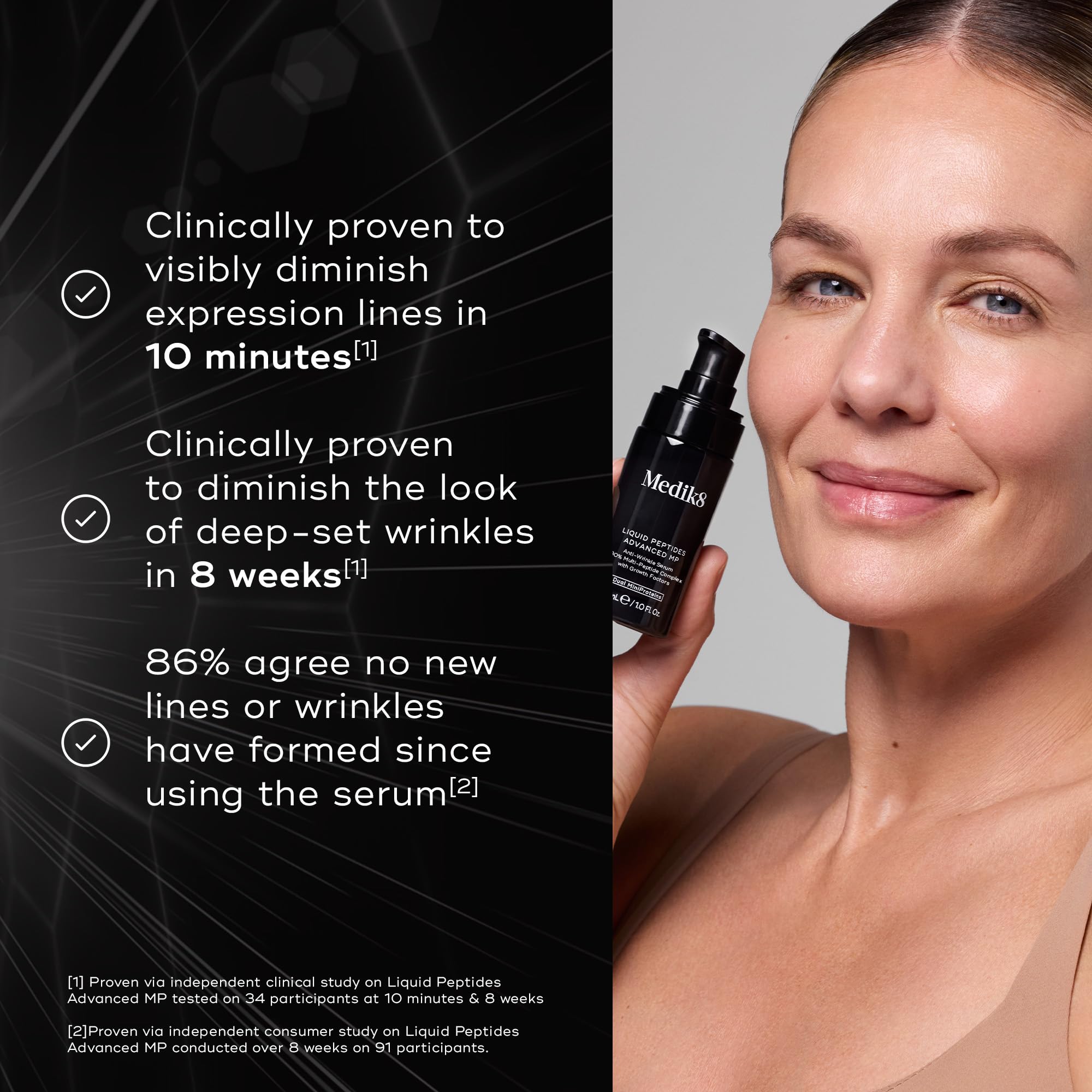 Medik8 Liquid Peptides Advanced MP – Con tecnología biotecnológica innovadora, Dual MiniProteins – 30% de complejo multipéptido – 30 ml