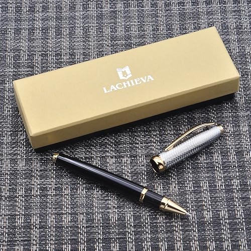 Miniatura 3 de Elegante bolígrafo de metal con repuesto Schneider TOP 850 de Alemania, bonito regalo para hombre (color negrodorado)