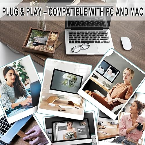 Miniatura 6 de Unidad flash USB 3.0 de 32 GB para boda con caja de regalo de madera, unidad de pulgar de madera TATMOHIK para almacenar fotos, unidad de salto de